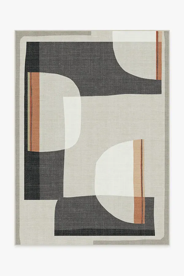Area Rug Machine Washable - Charcoal