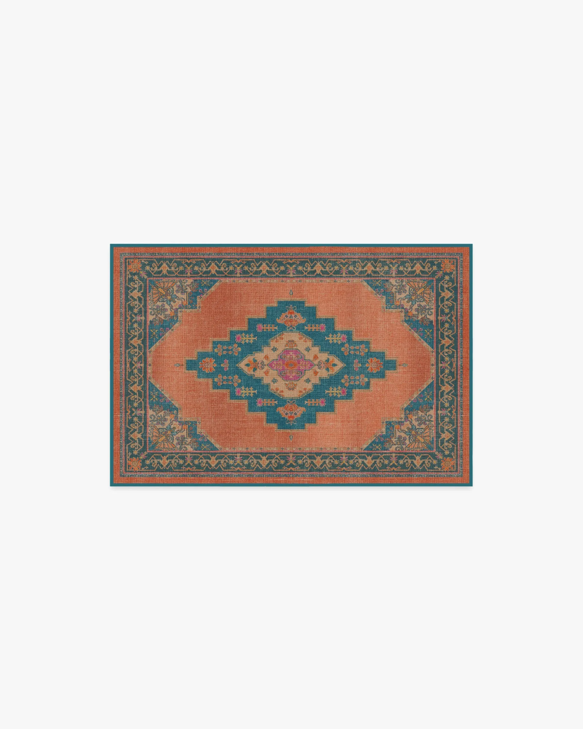 Area Rug Machine Washable - Coral image