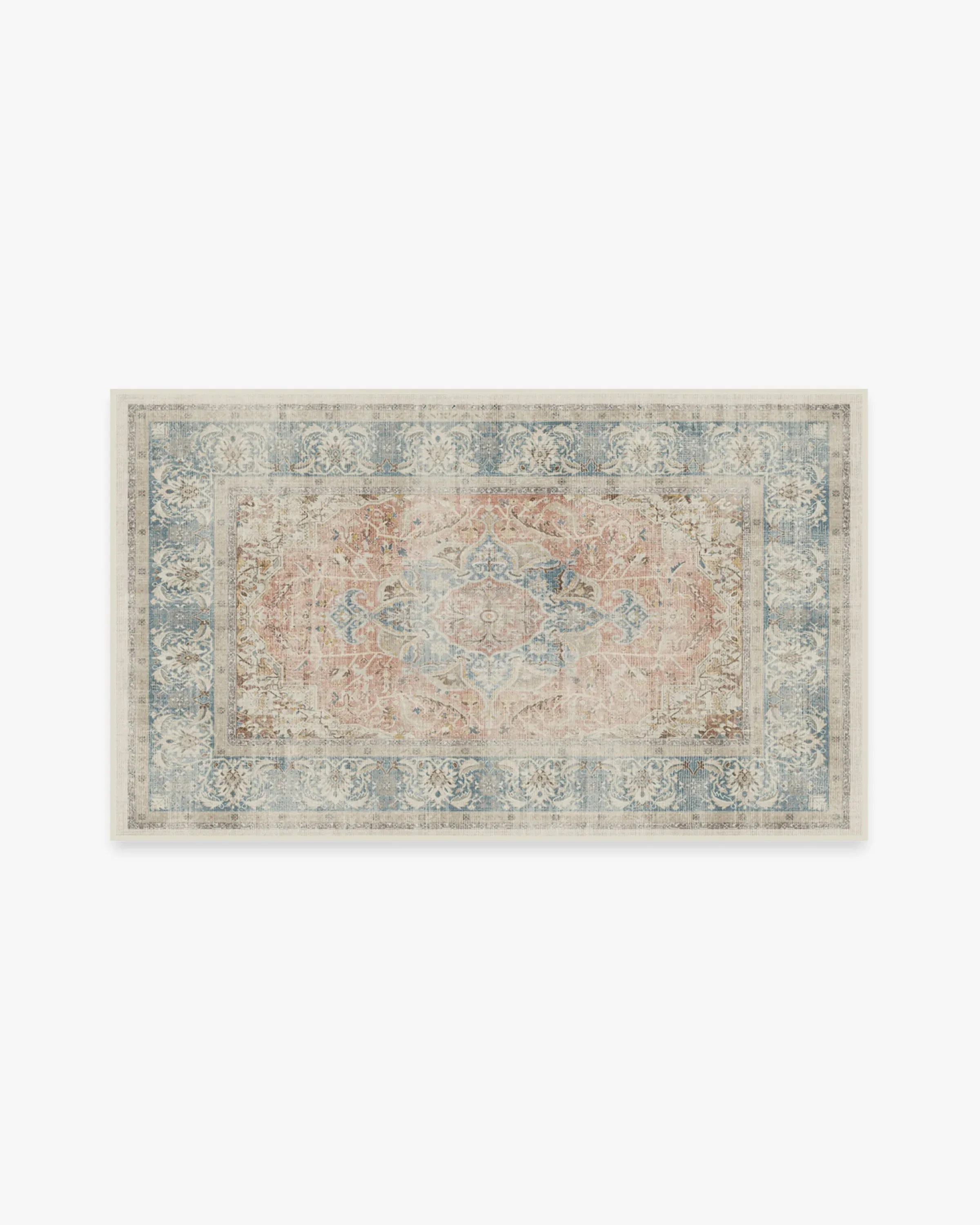 Area Rug Machine Washable - Coral