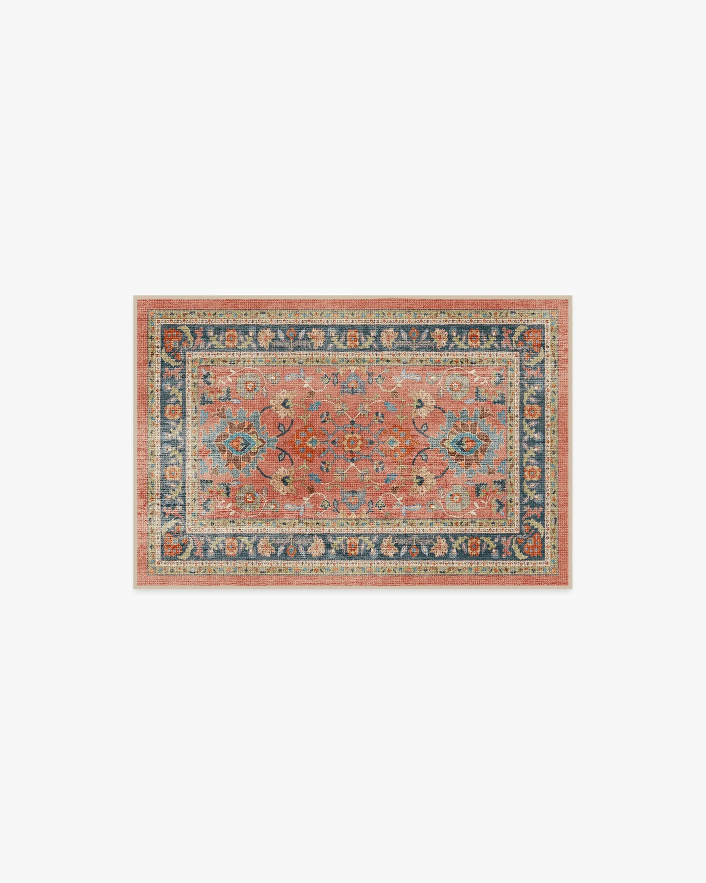 Area Rug Machine Washable - Coral image