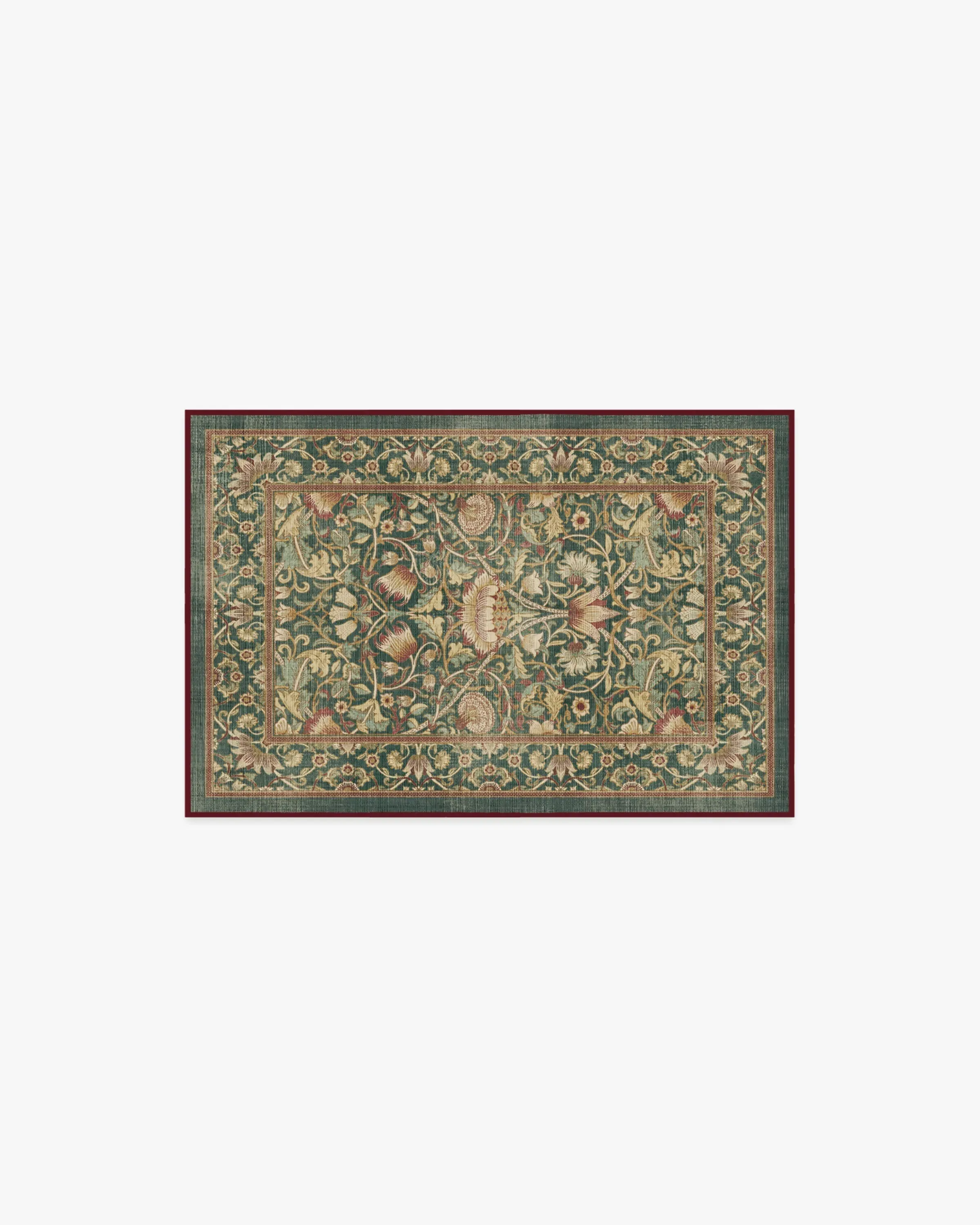 Area Rug Machine Washable - Evergreen, Flatwoven image