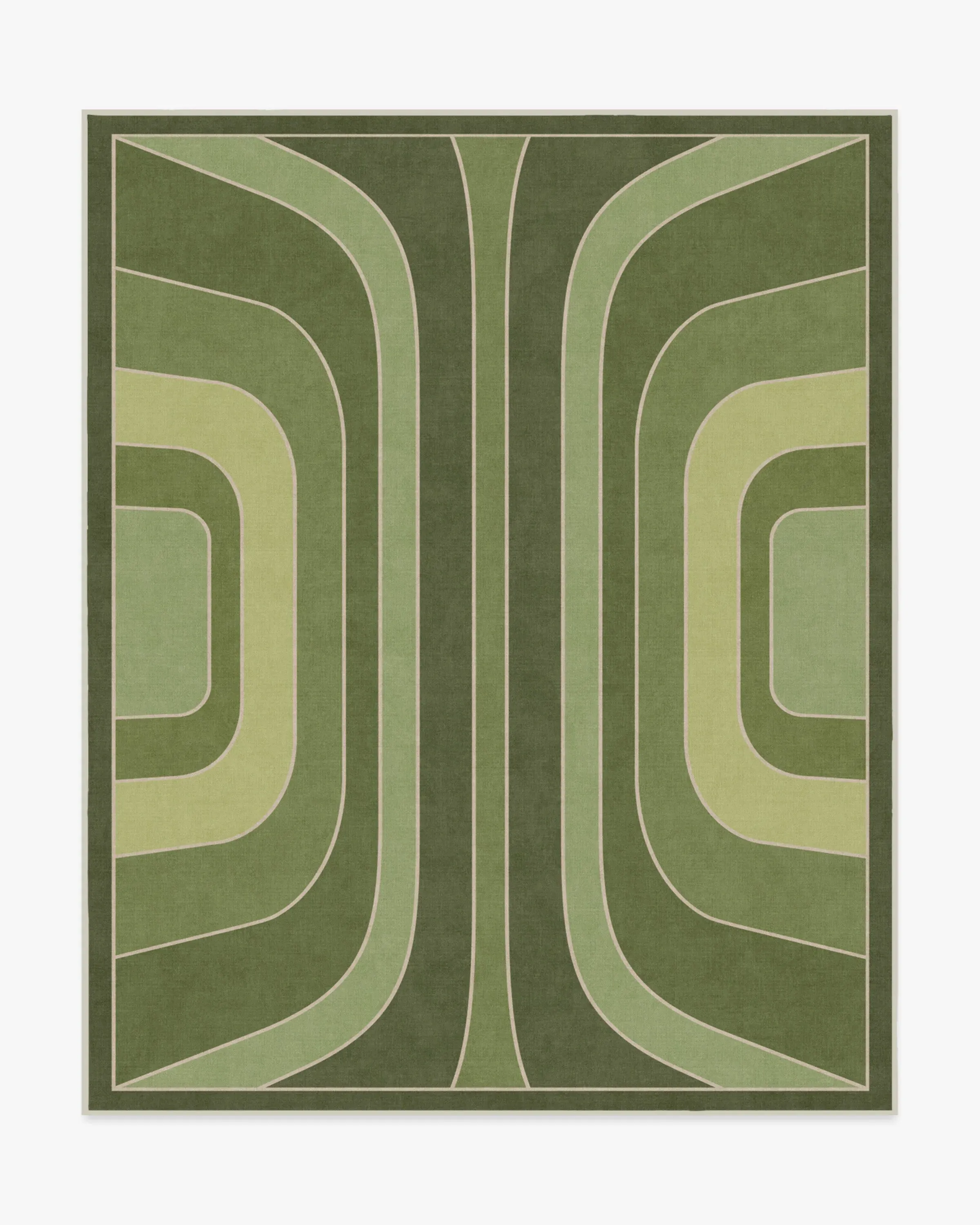 Area Rug Machine Washable - Green