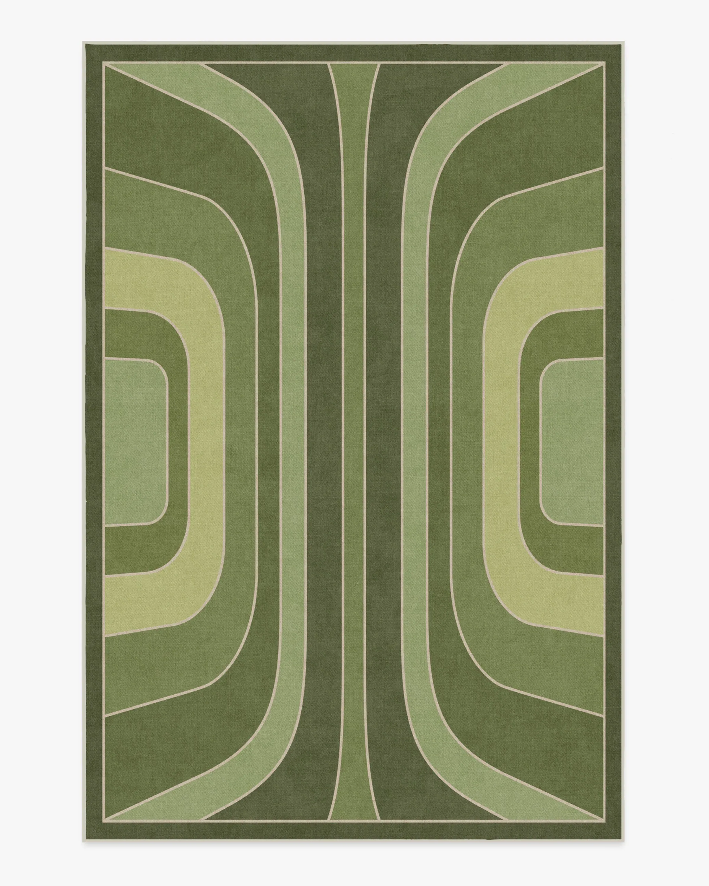 Area Rug Machine Washable - Green