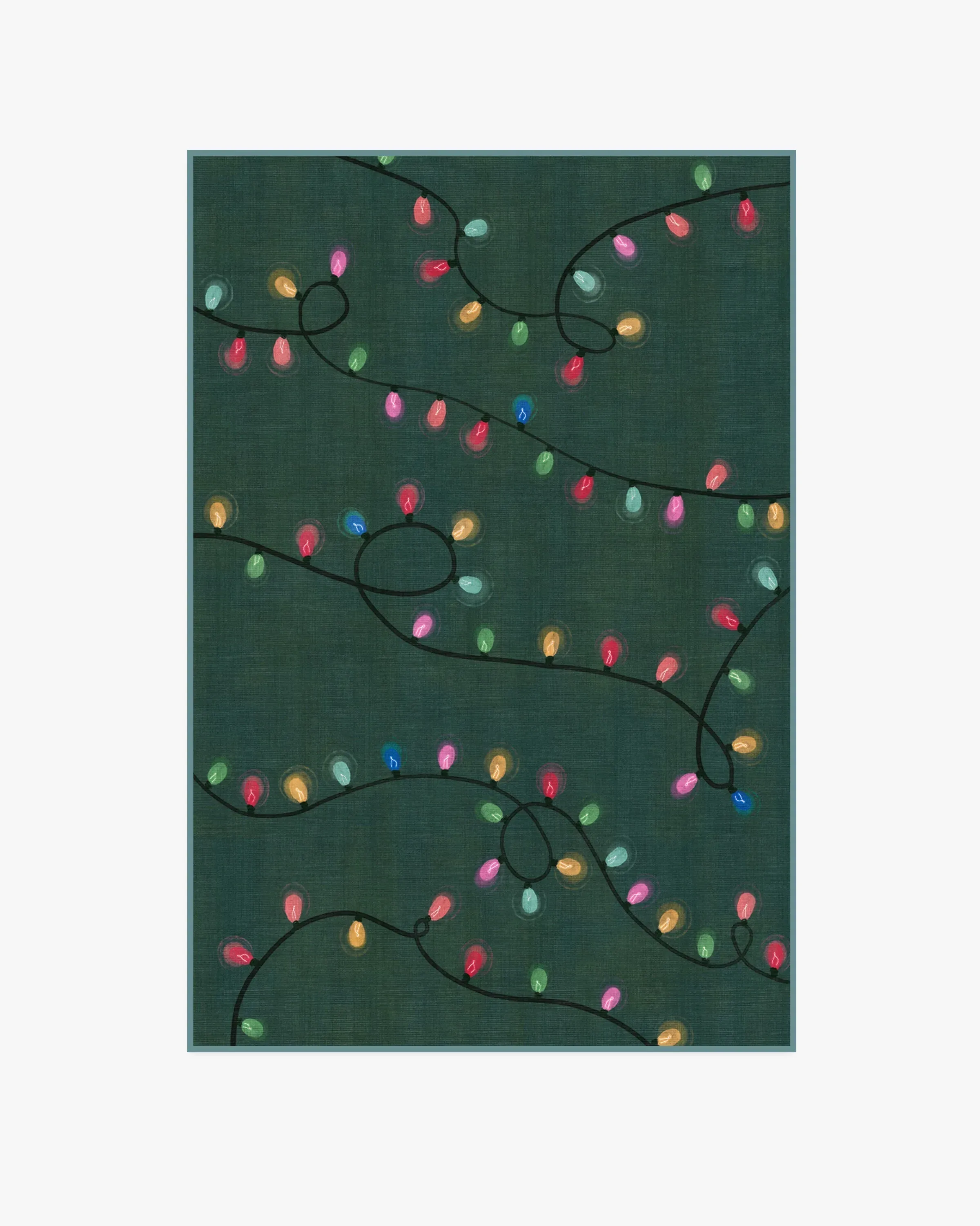 Area Rug Machine Washable - Green, Flatwoven
