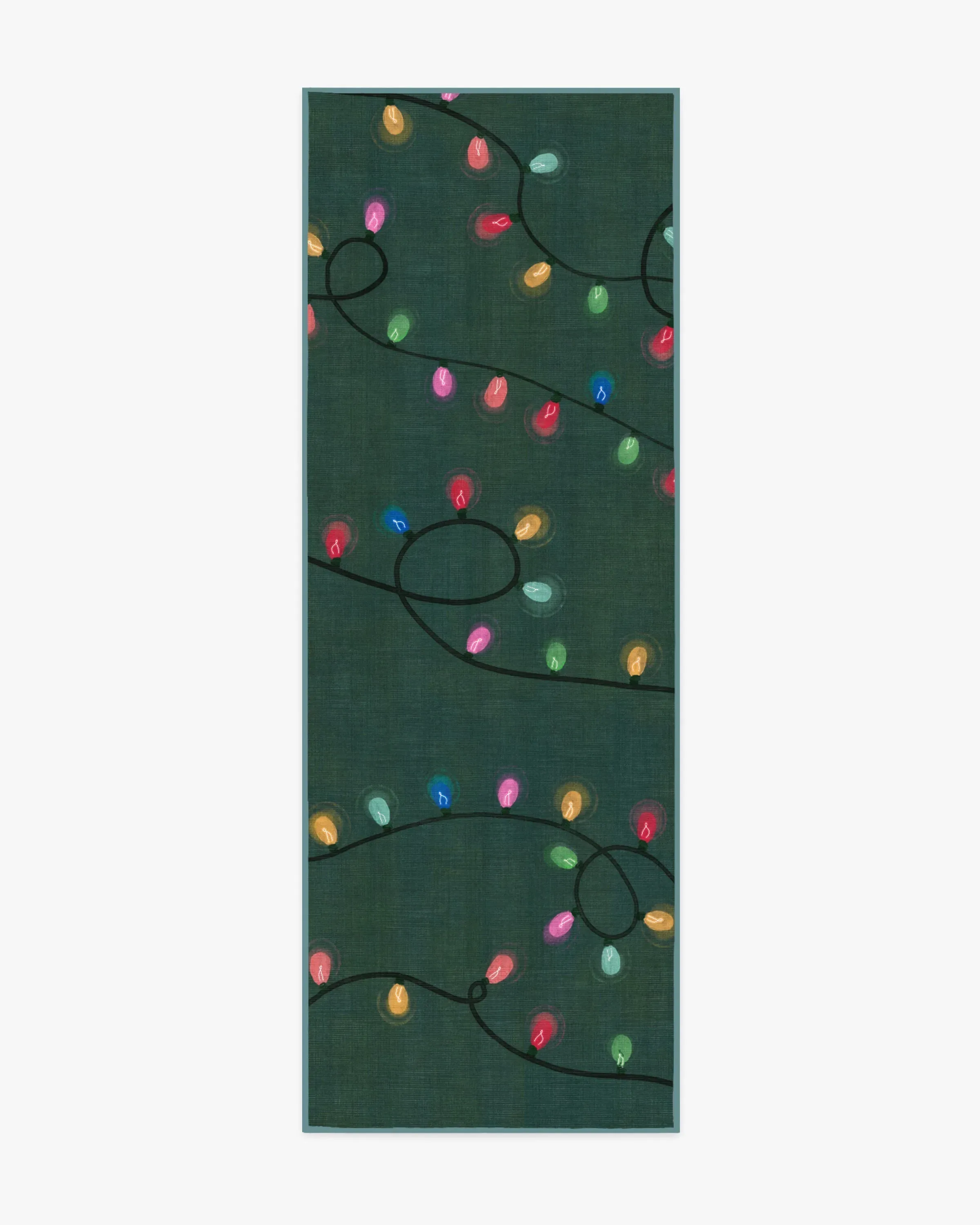 Area Rug Machine Washable - Green, Flatwoven