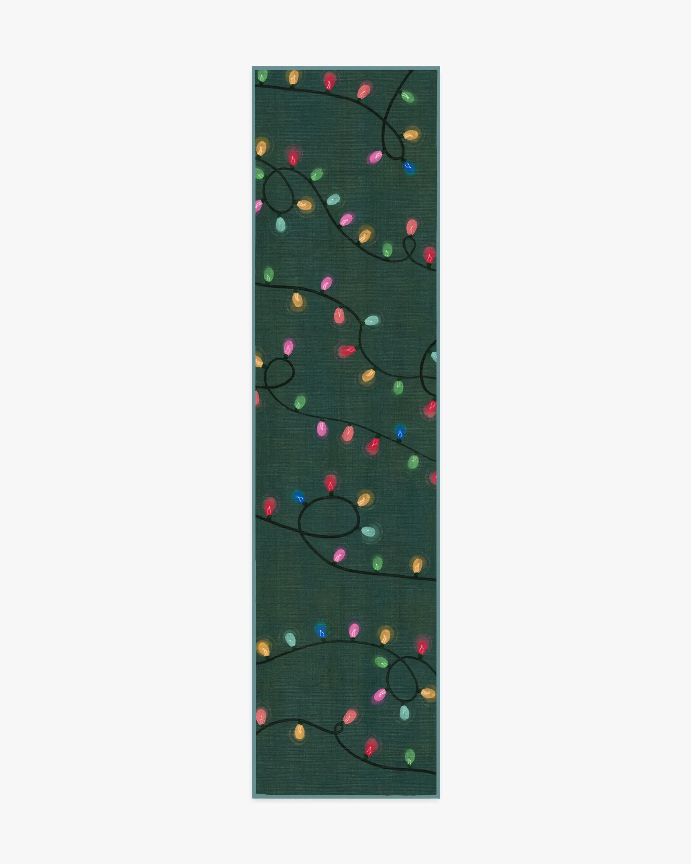 Area Rug Machine Washable - Green, Flatwoven