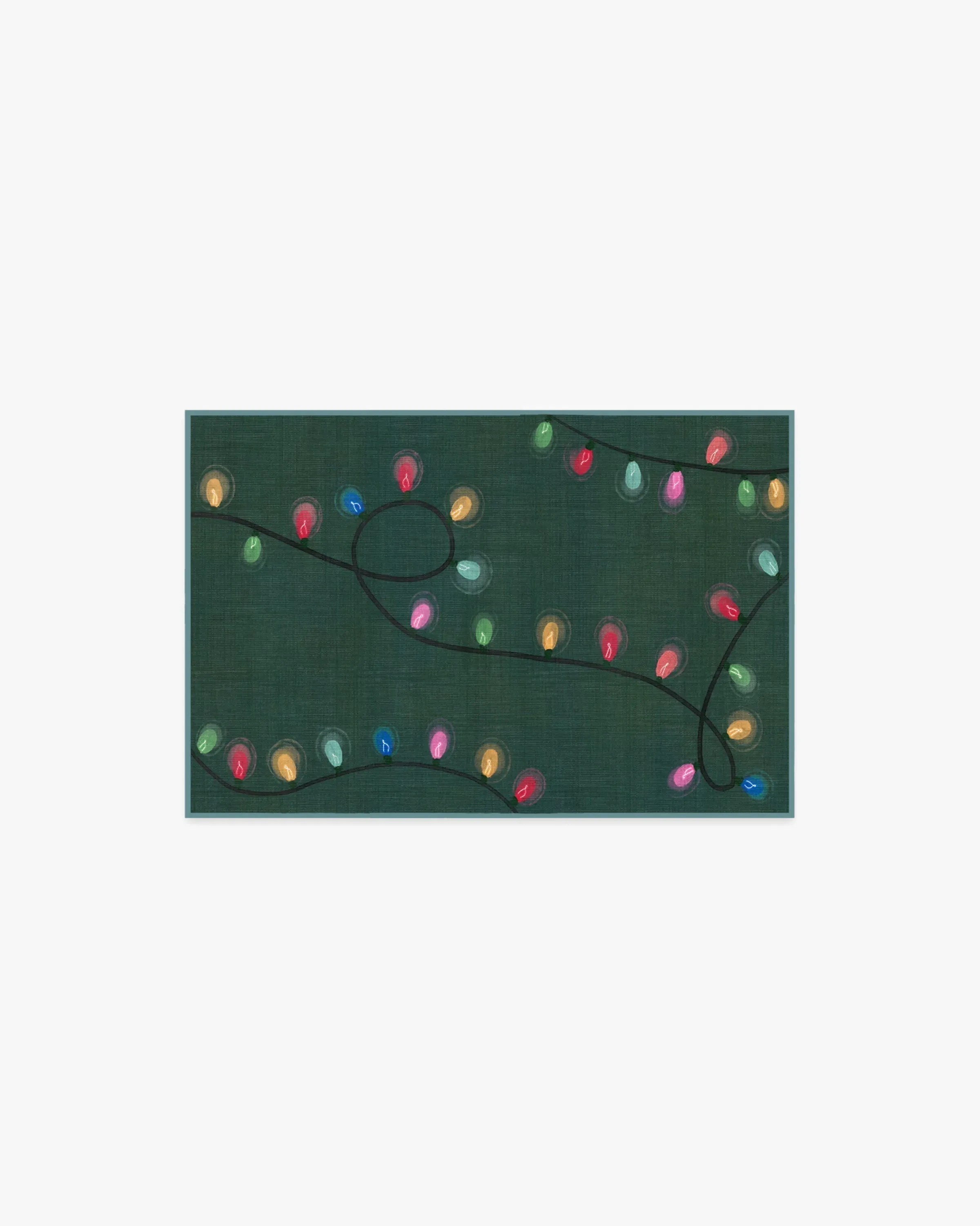 Area Rug Machine Washable - Green, Flatwoven image