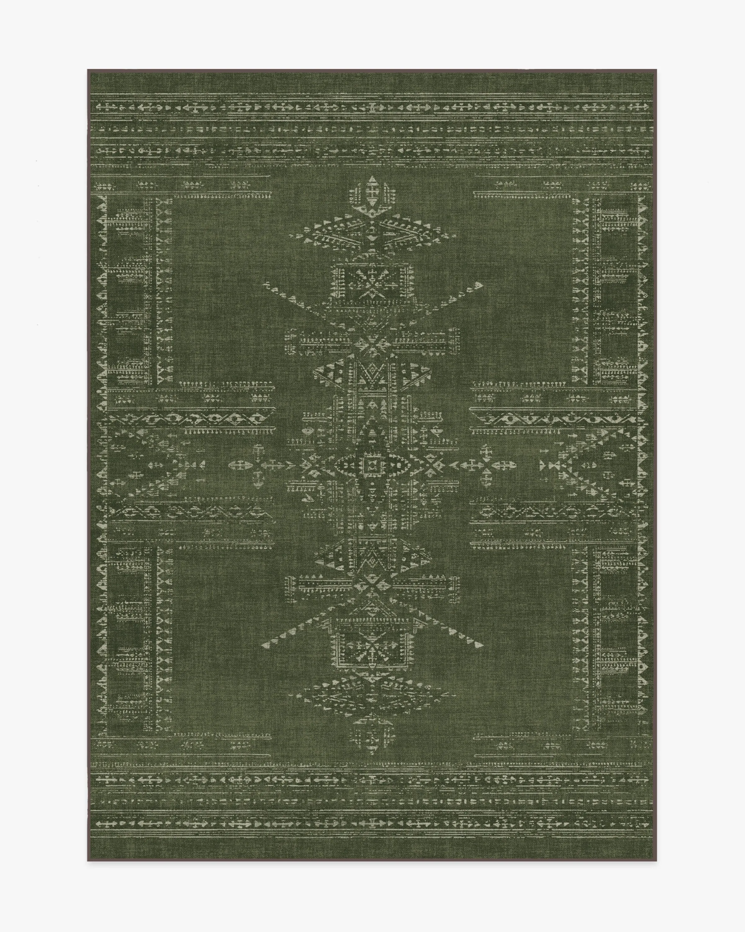 Area Rug Machine Washable - Green