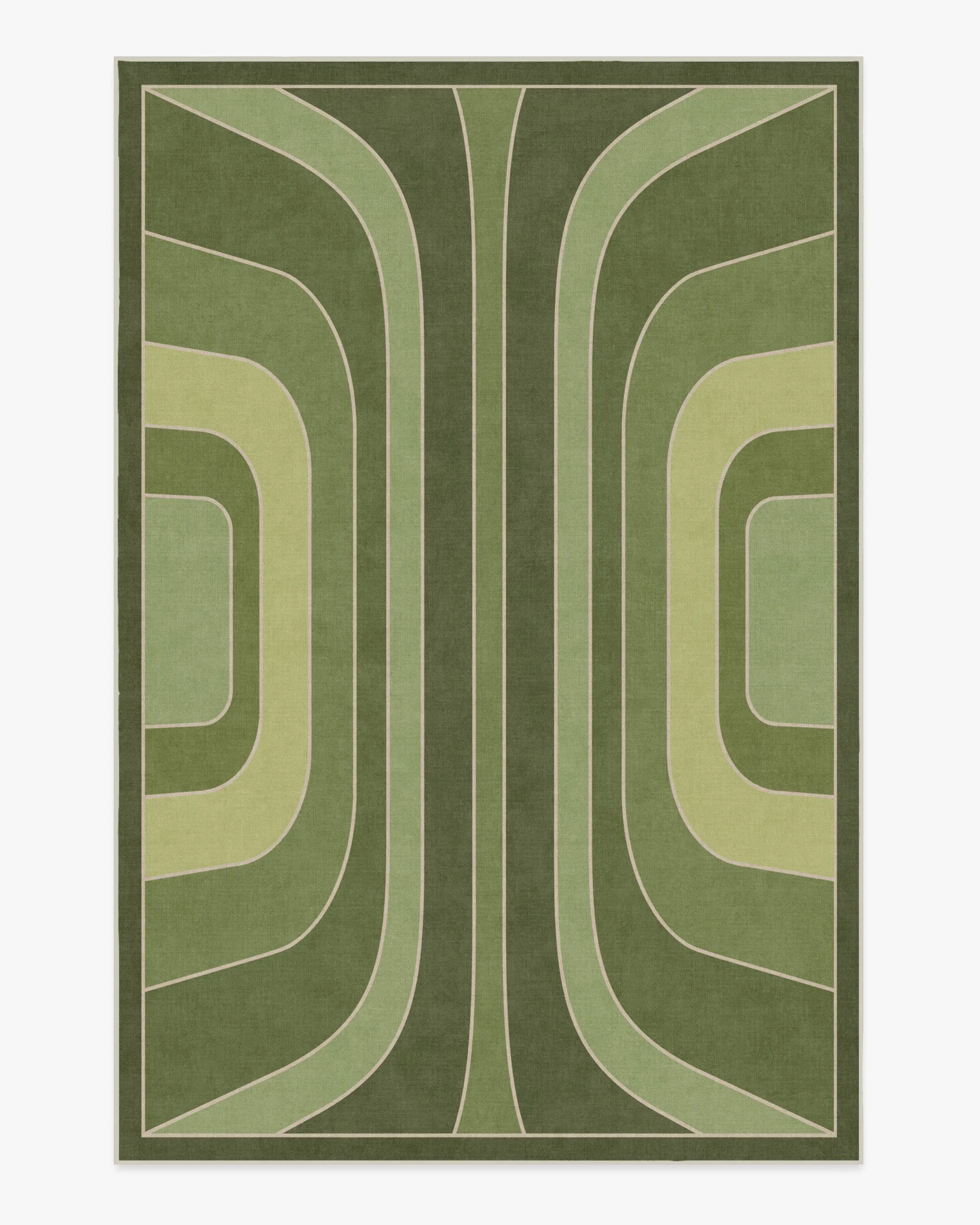 Area Rug Machine Washable - Green