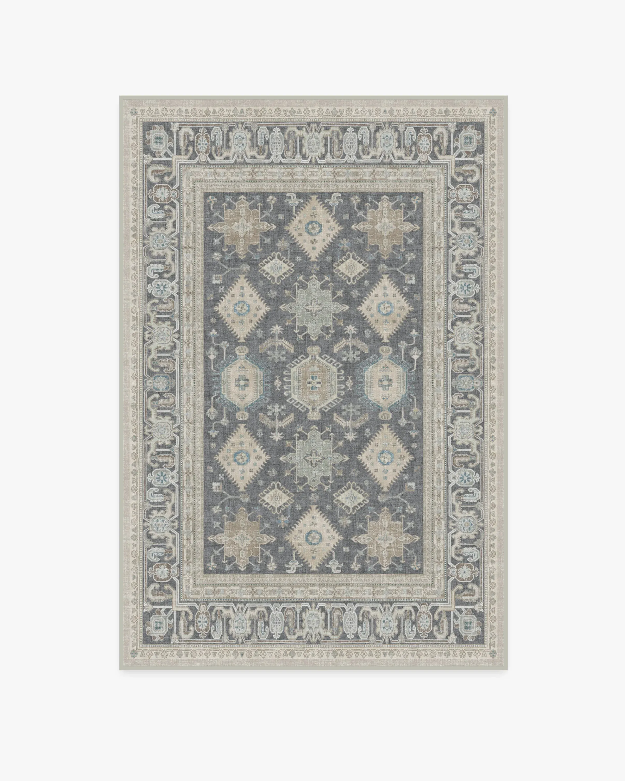 Area Rug Machine Washable - Grey