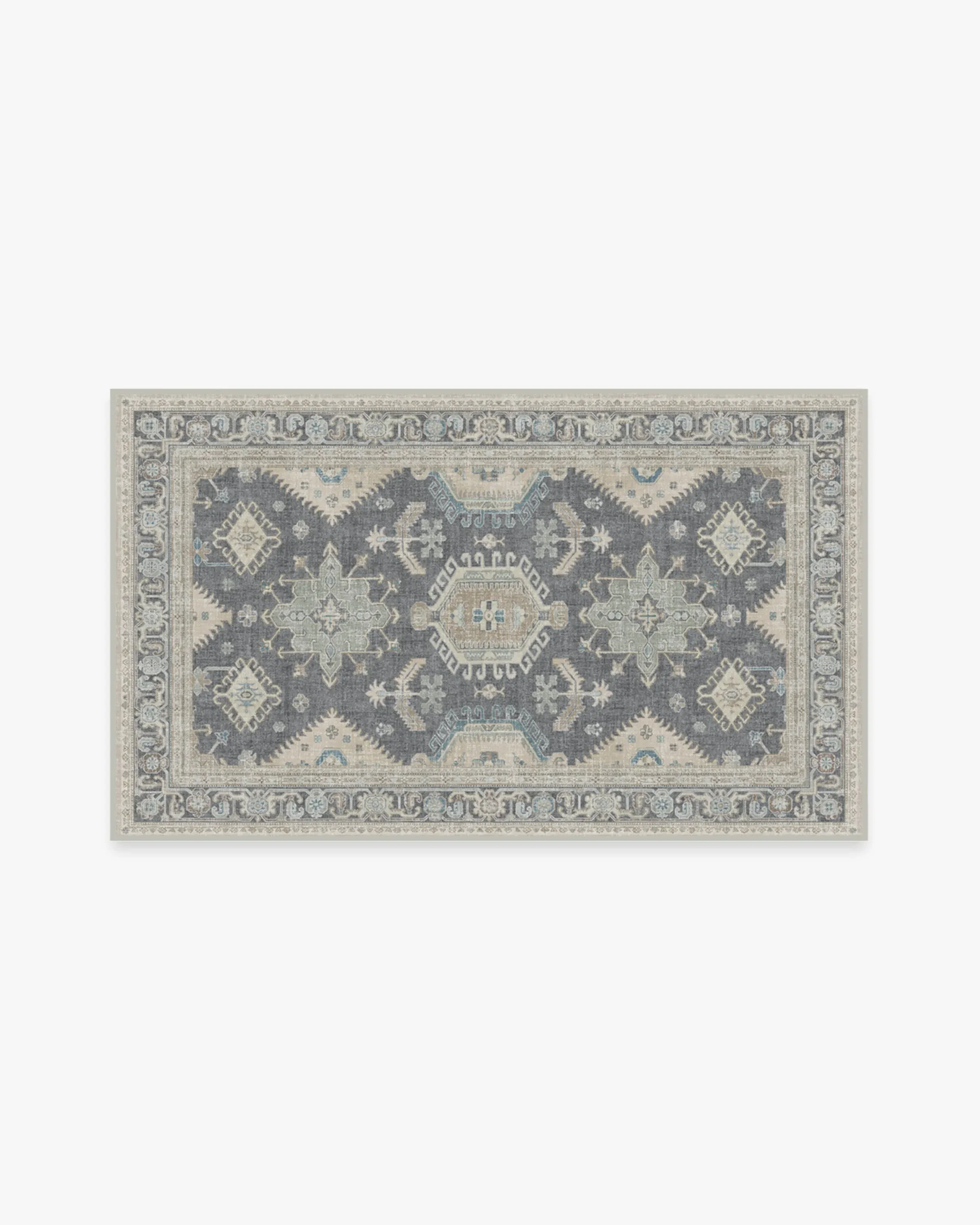 Area Rug Machine Washable - Grey