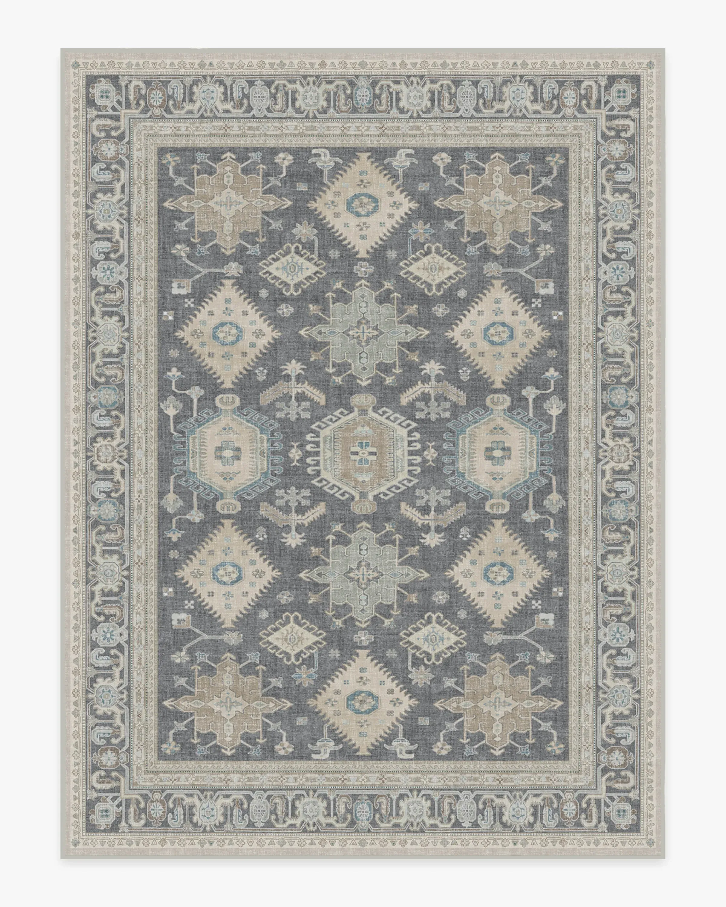 Area Rug Machine Washable - Grey