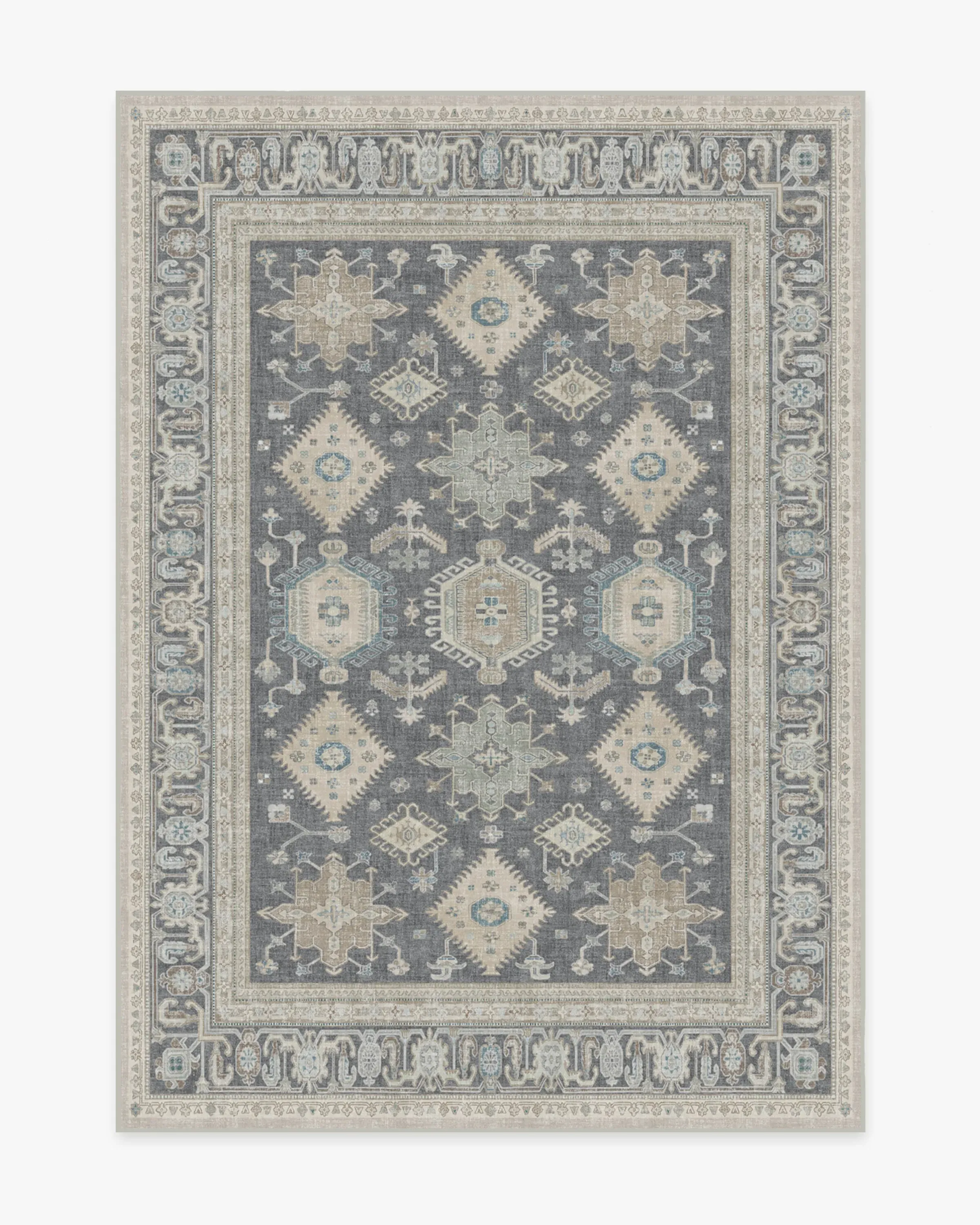 Area Rug Machine Washable - Grey