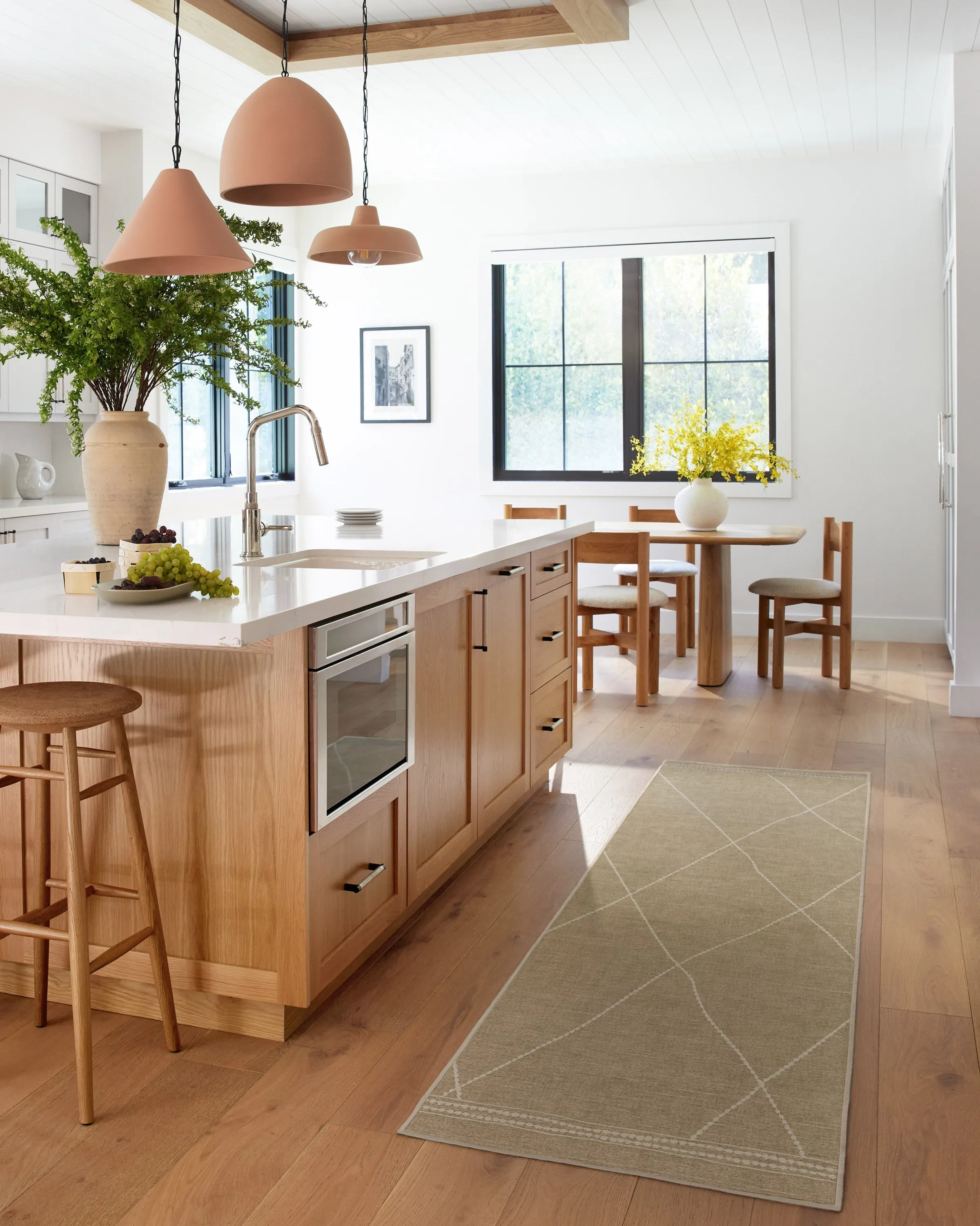 Area Rug Machine Washable - Grey, Flatwoven