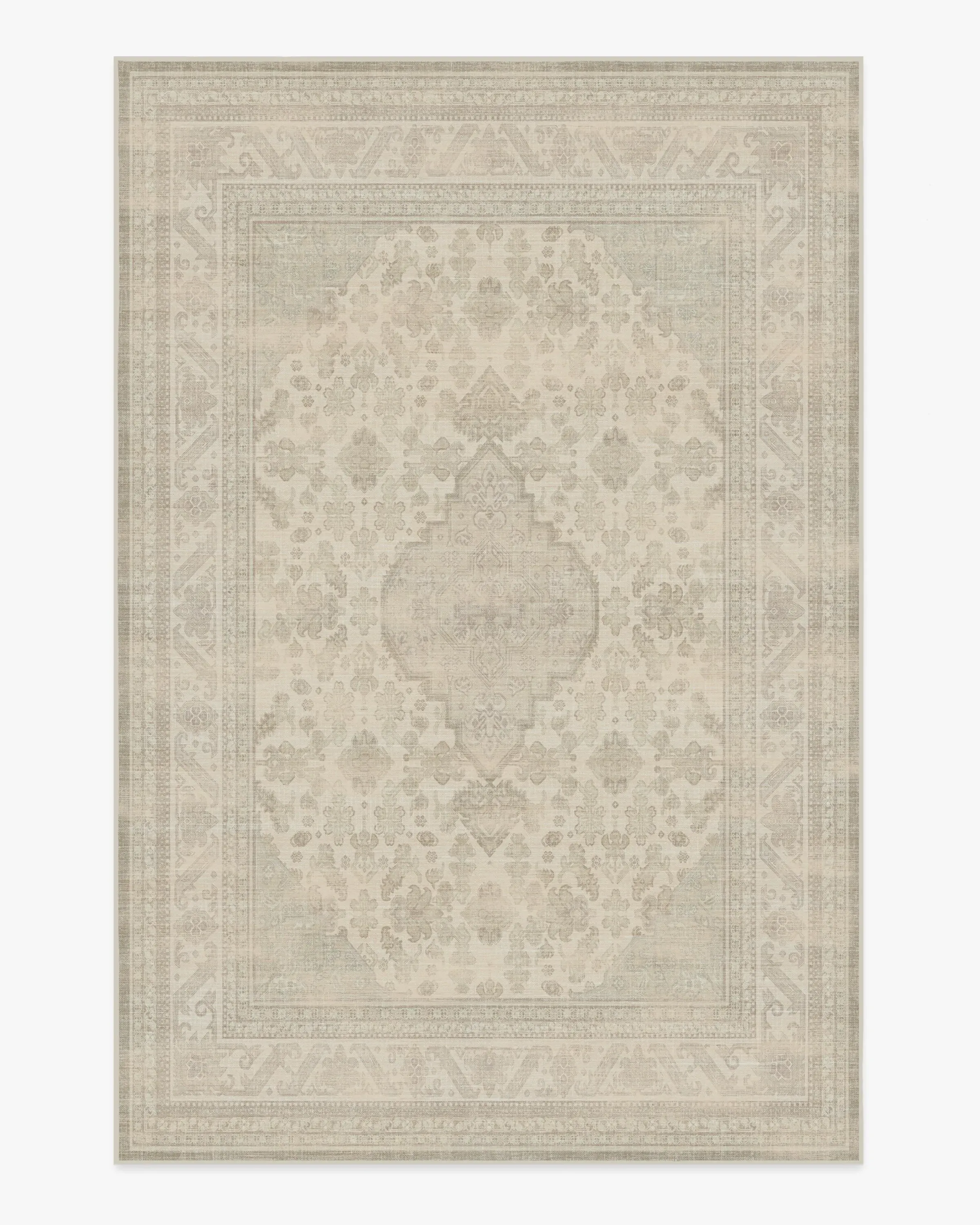 Area Rug Machine Washable - Grey, Flatwoven
