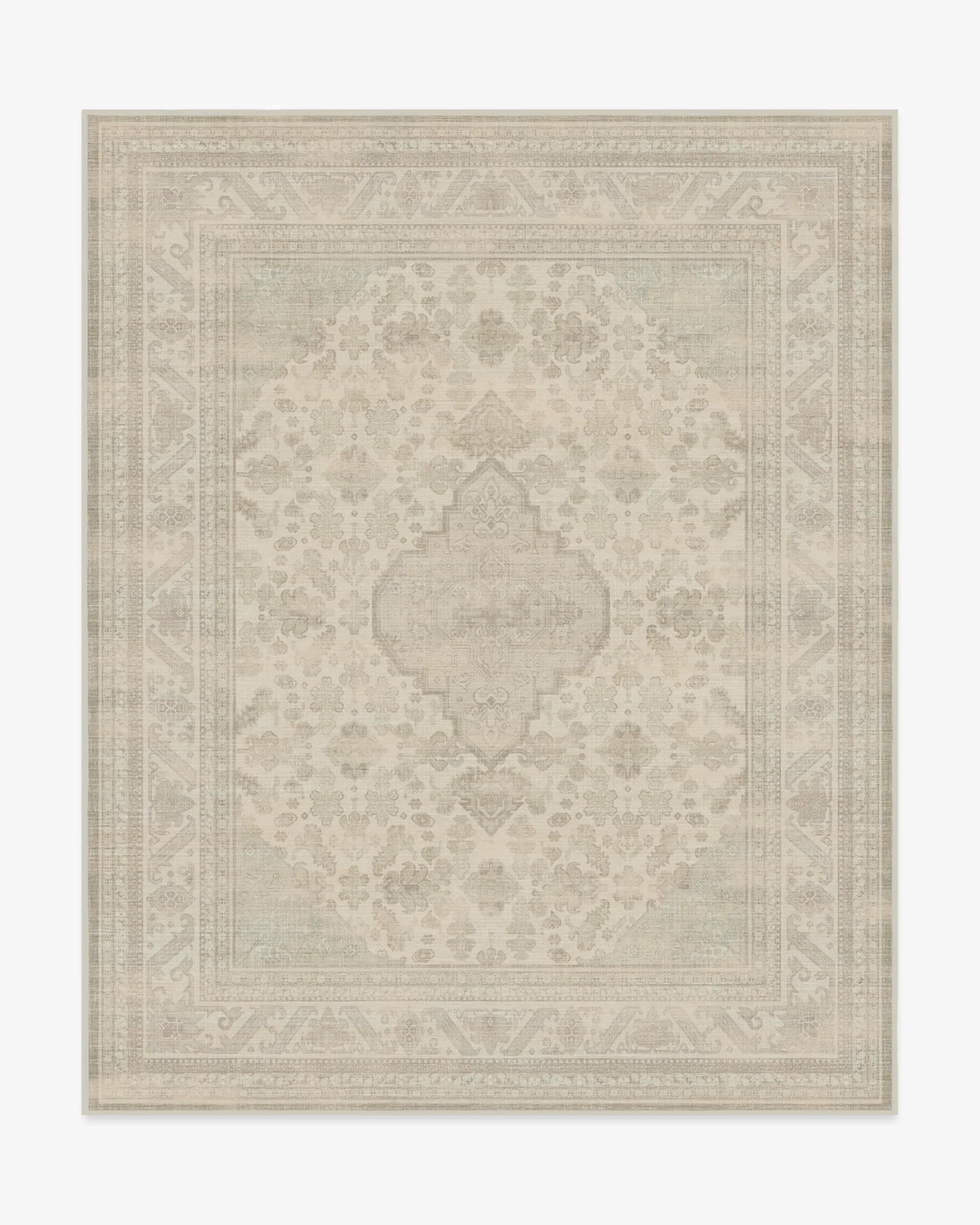 Area Rug Machine Washable - Grey, Flatwoven
