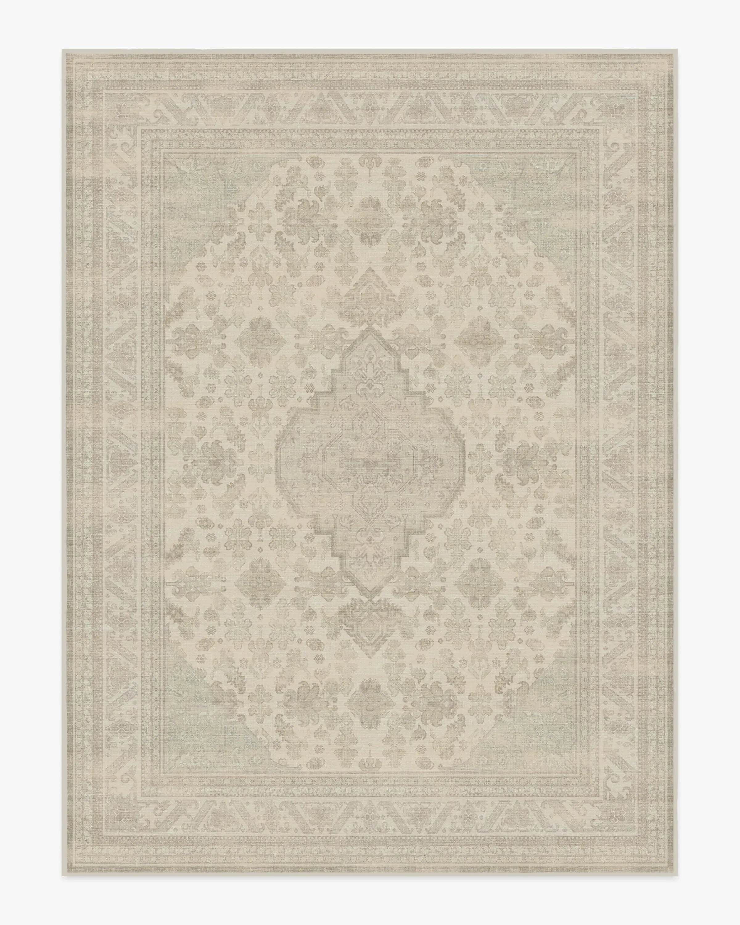 Area Rug Machine Washable - Grey, Flatwoven