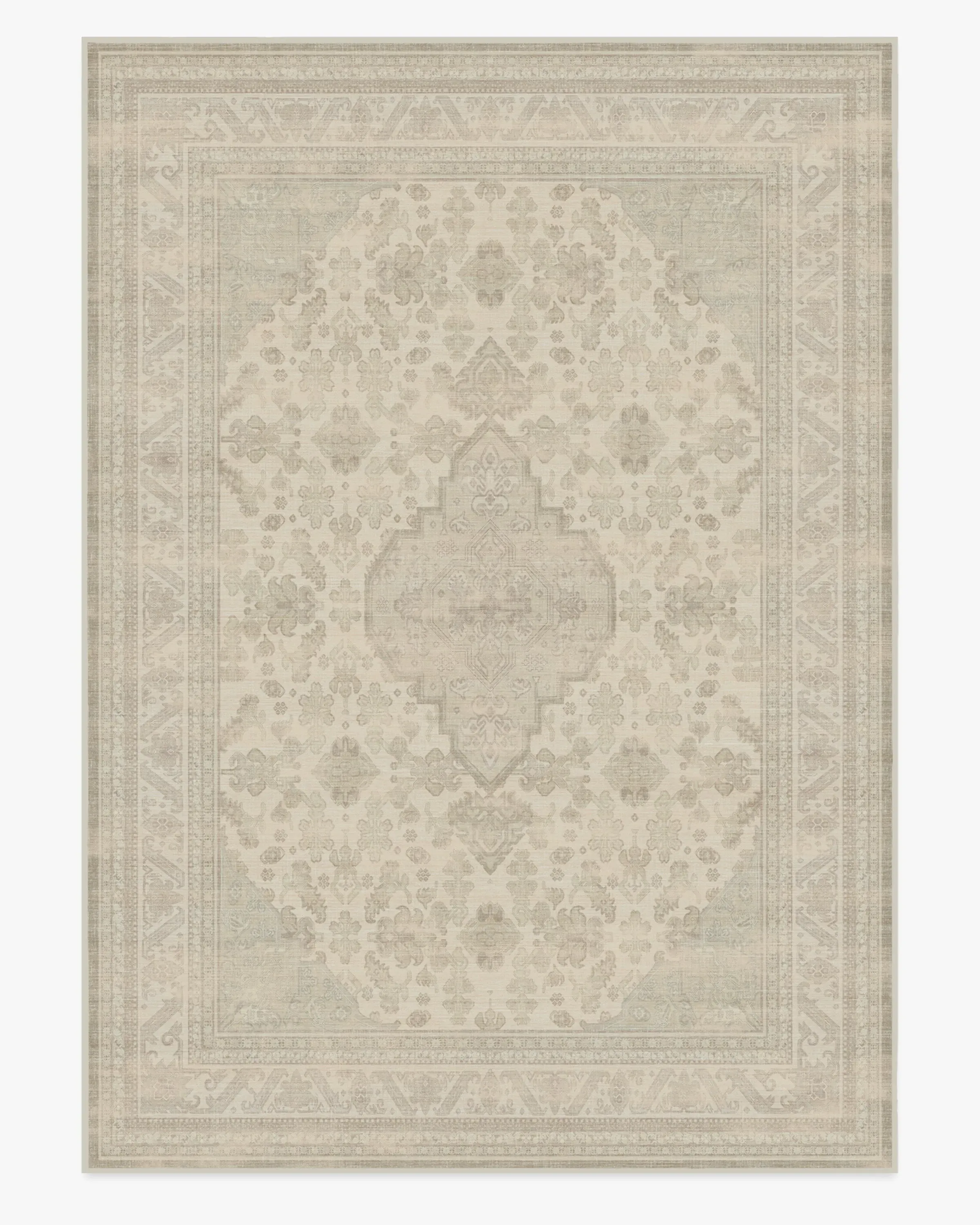 Area Rug Machine Washable - Grey, Flatwoven