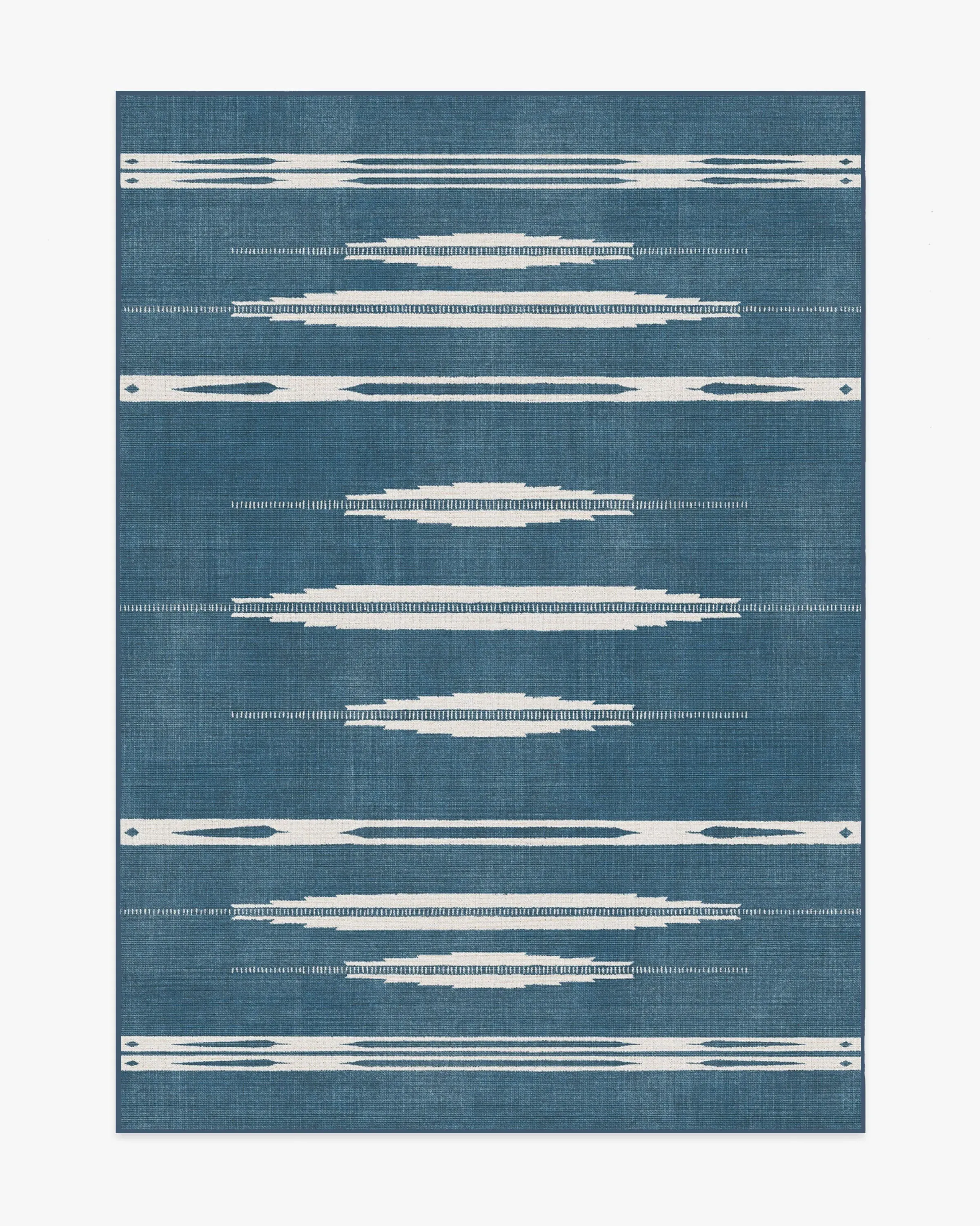 Area Rug Machine Washable - Indigo