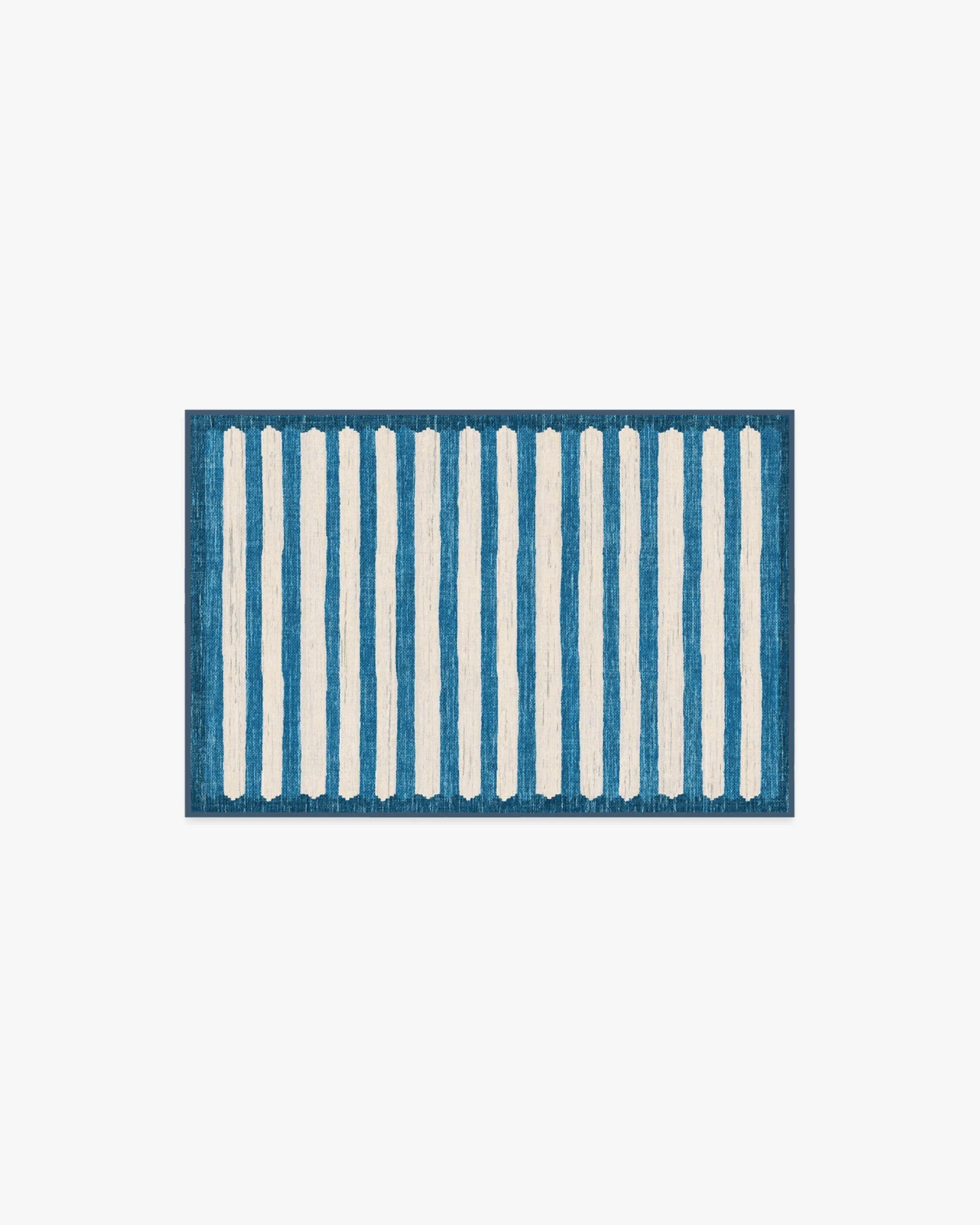 Area Rug Machine Washable - Indigo Stripe image