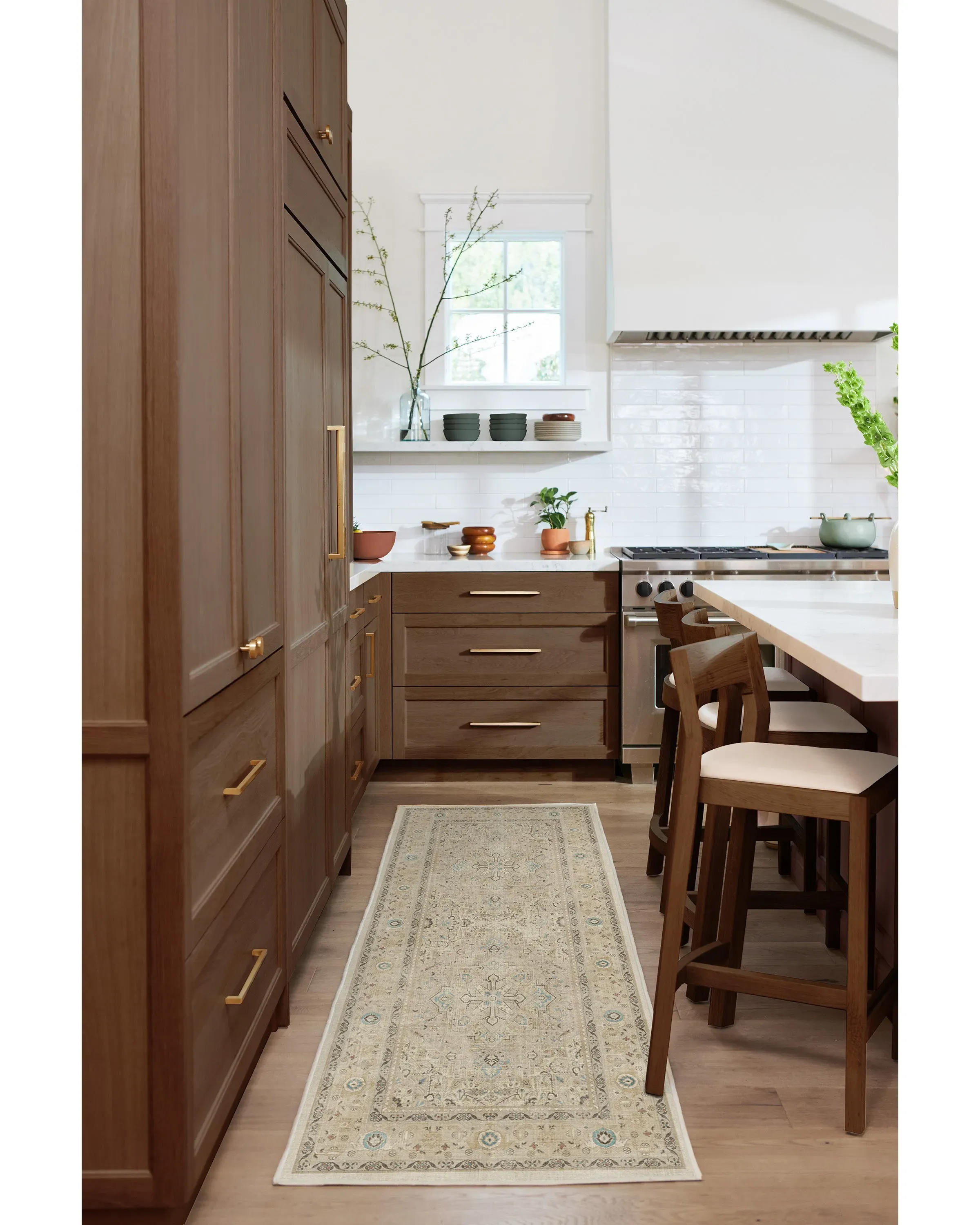 Area Rug Machine Washable - Ivory, Chenille
