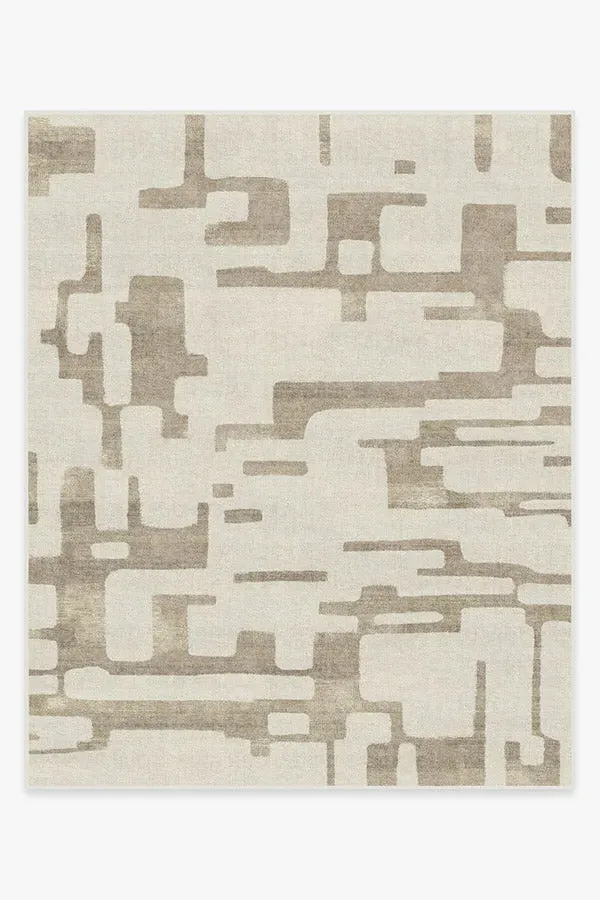 Area Rug Machine Washable - Ivory, Flatwoven