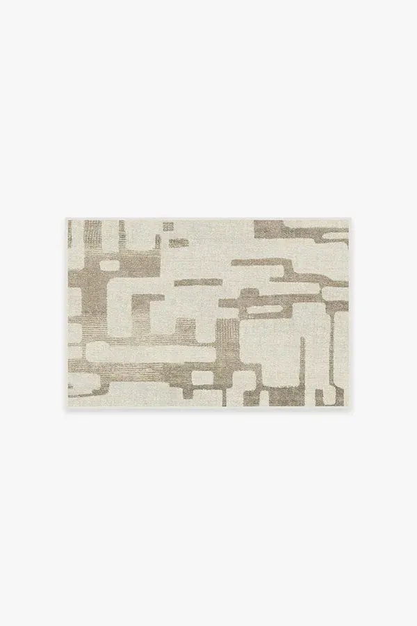 Area Rug Machine Washable - Ivory, Flatwoven image