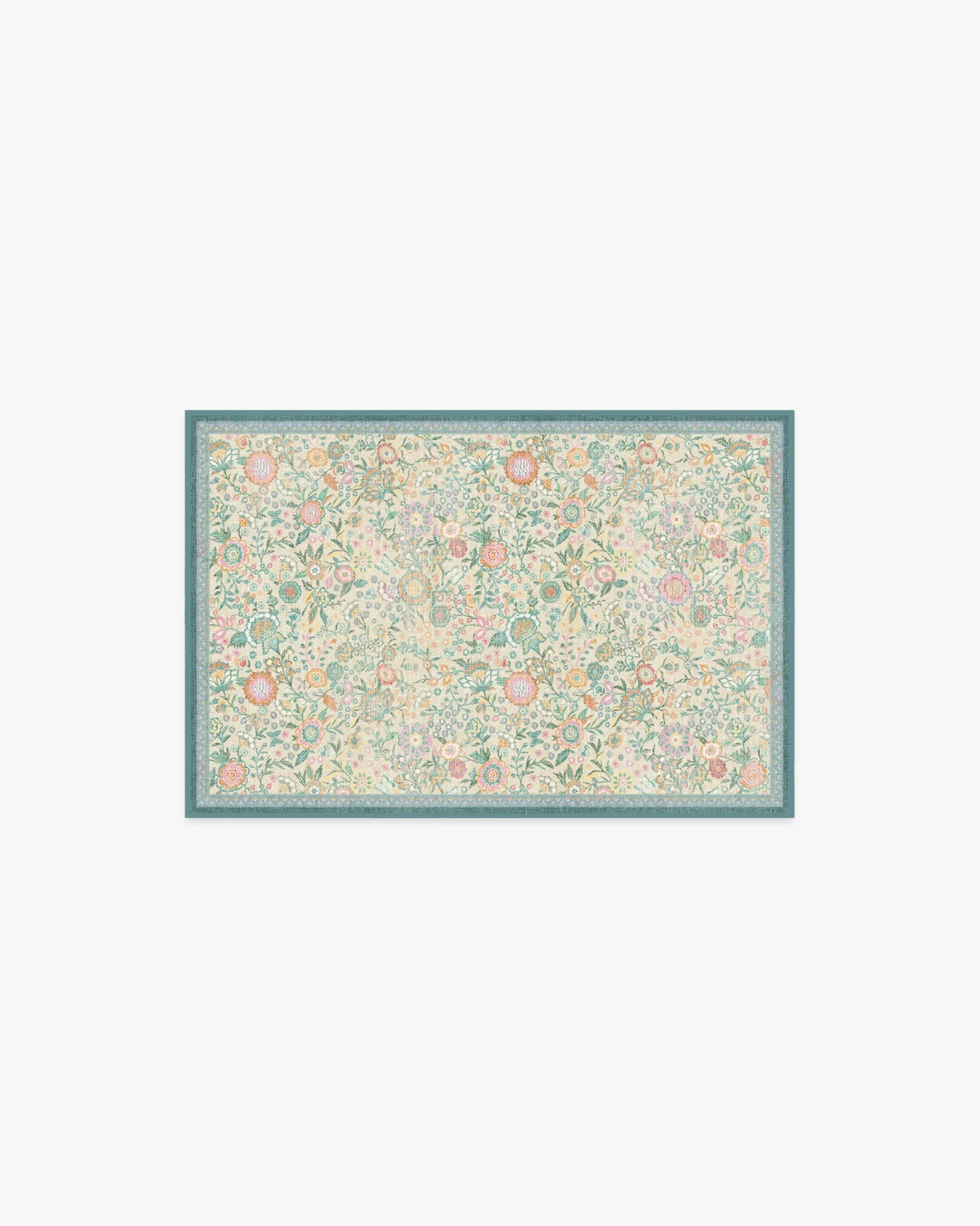 Area Rug Machine Washable - Ivory, Jade image