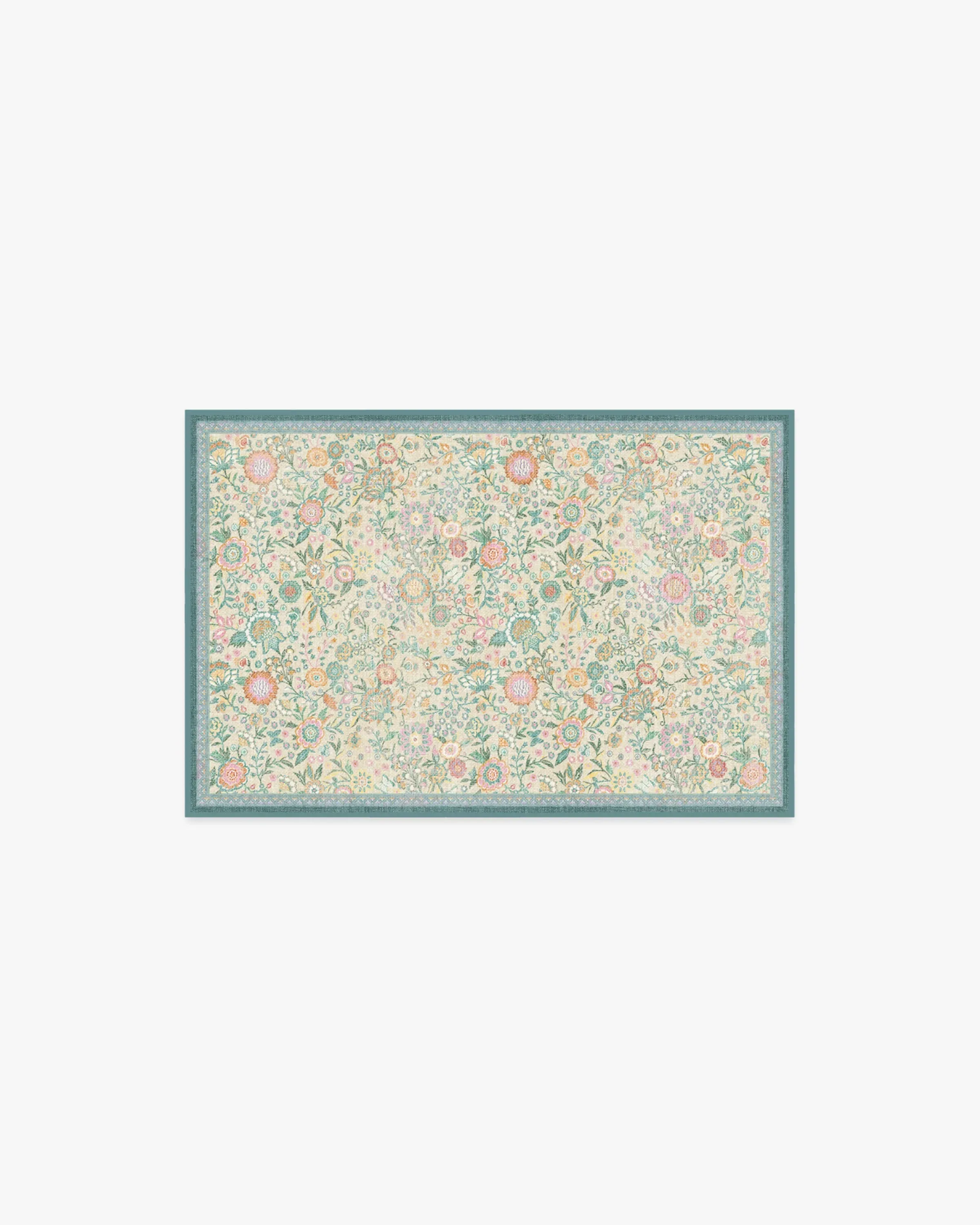 Area Rug Machine Washable - Ivory, Jade image
