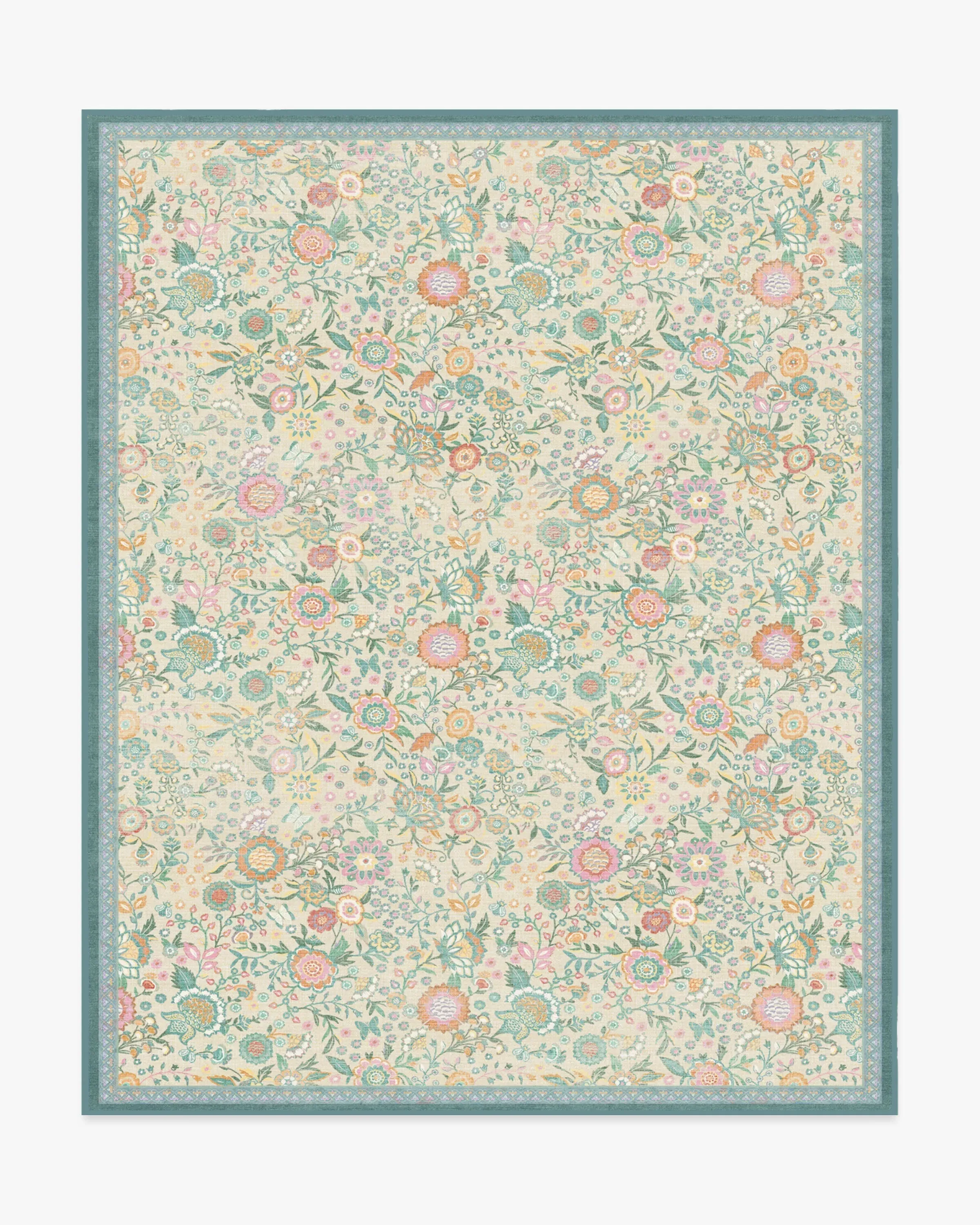 Area Rug Machine Washable - Ivory, Jade