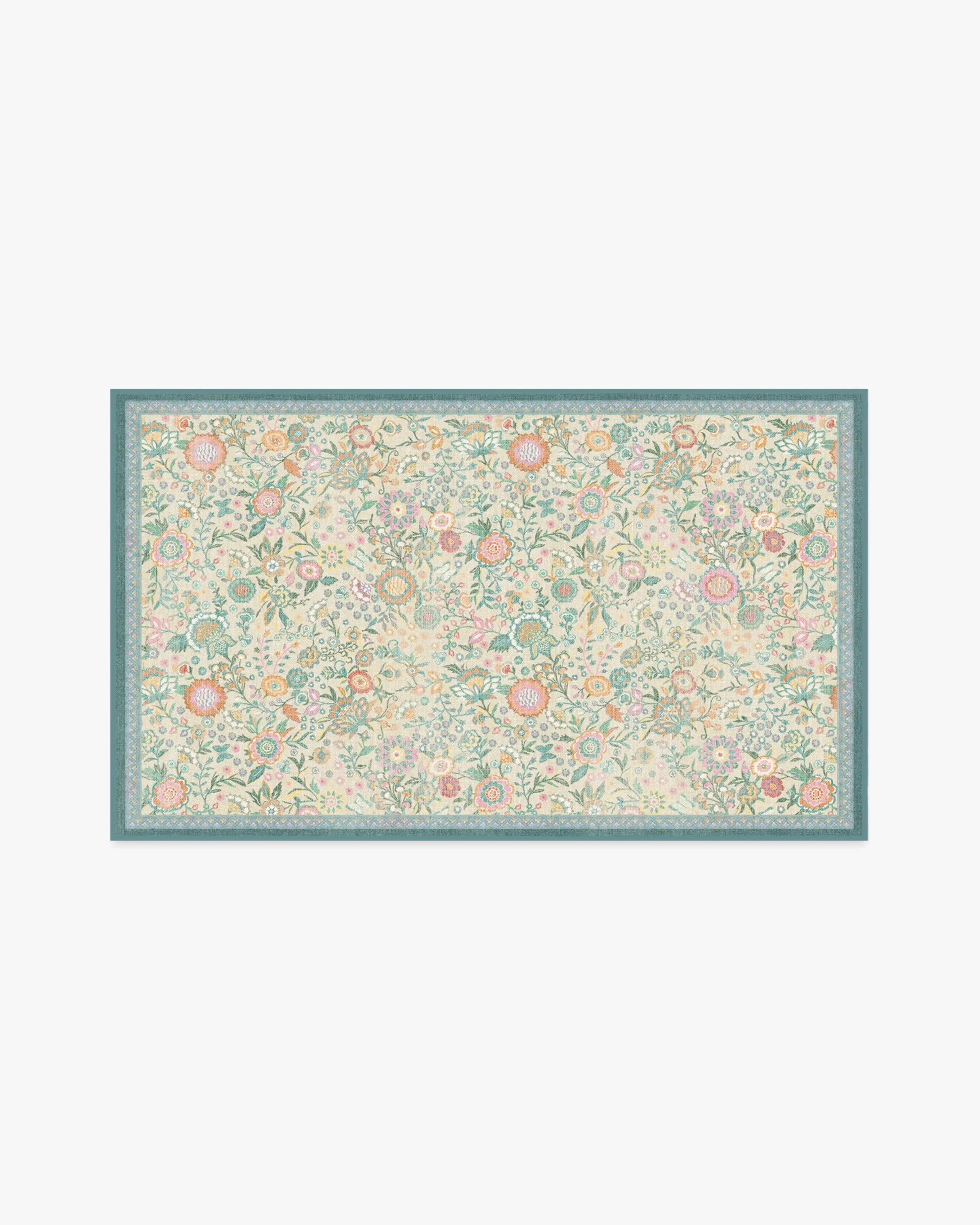 Area Rug Machine Washable - Ivory, Jade