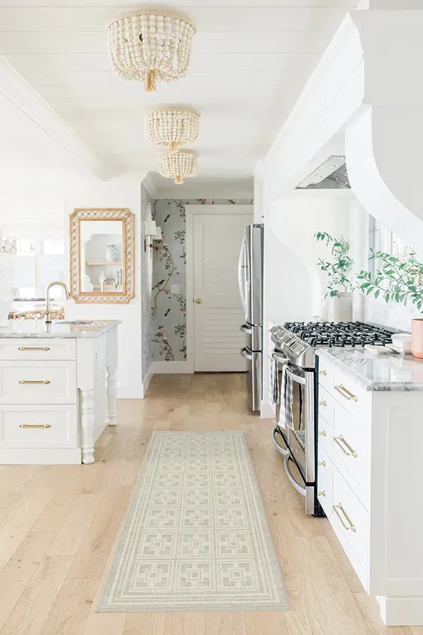 Area Rug Machine Washable - Ivory Stone