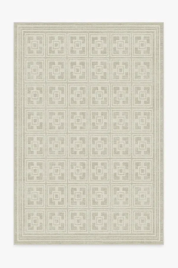Area Rug Machine Washable - Ivory Stone