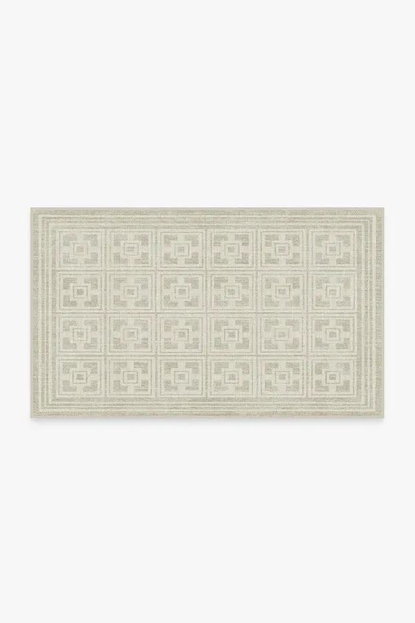 Area Rug Machine Washable - Ivory Stone