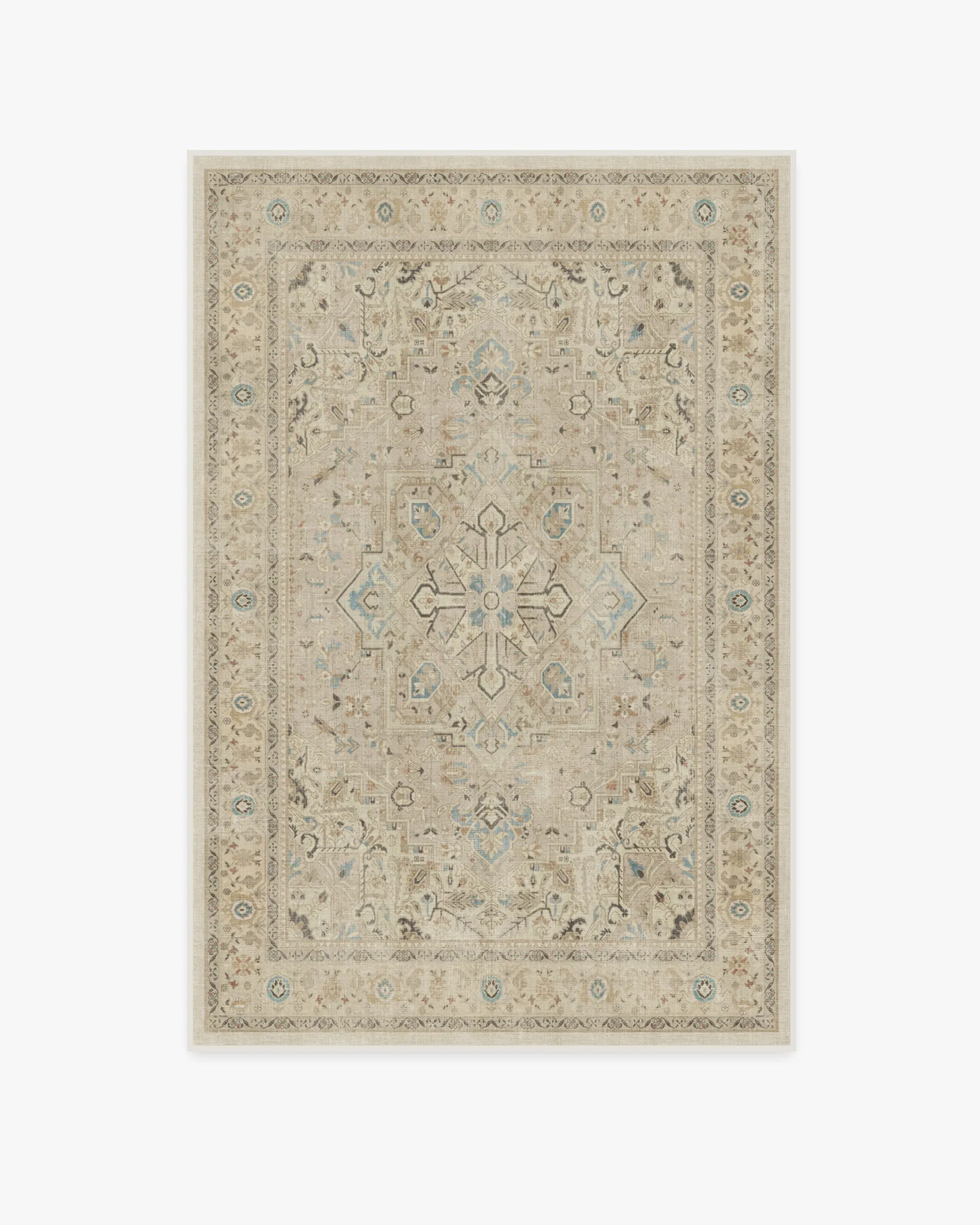 Area Rug Machine Washable - Ivory