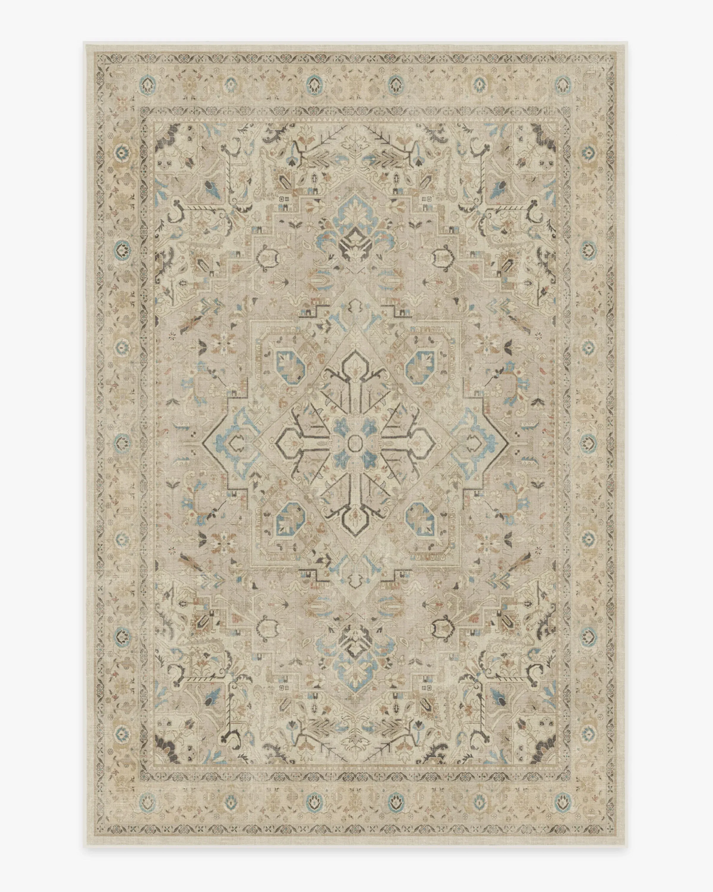Area Rug Machine Washable - Ivory