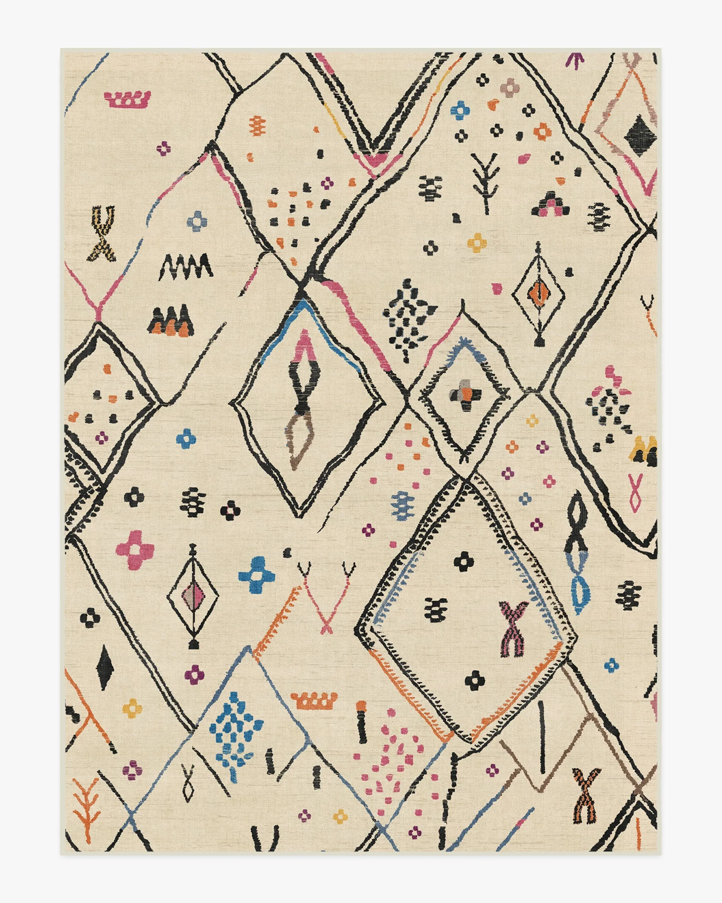 Area Rug Machine Washable - Ivory