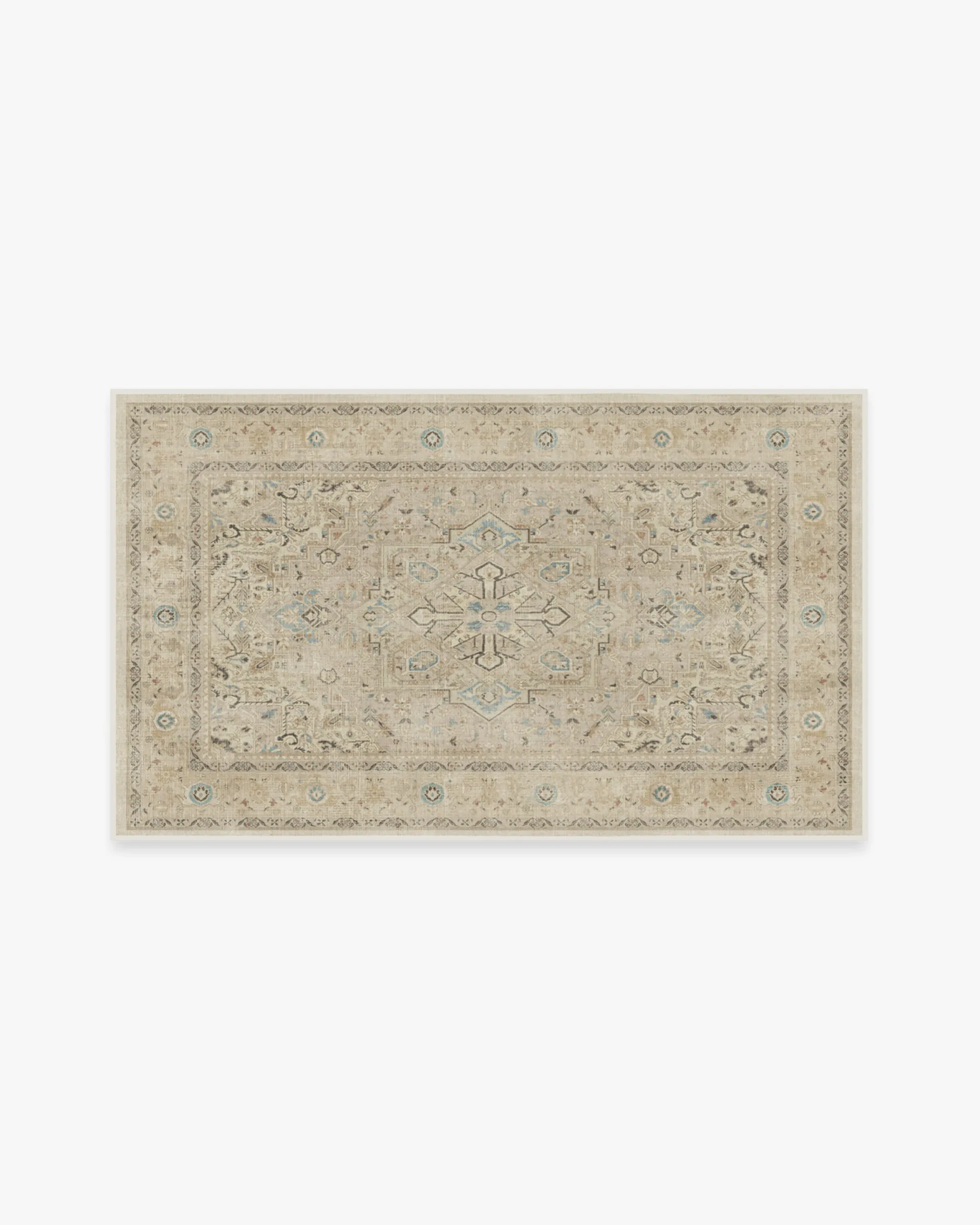 Area Rug Machine Washable - Ivory