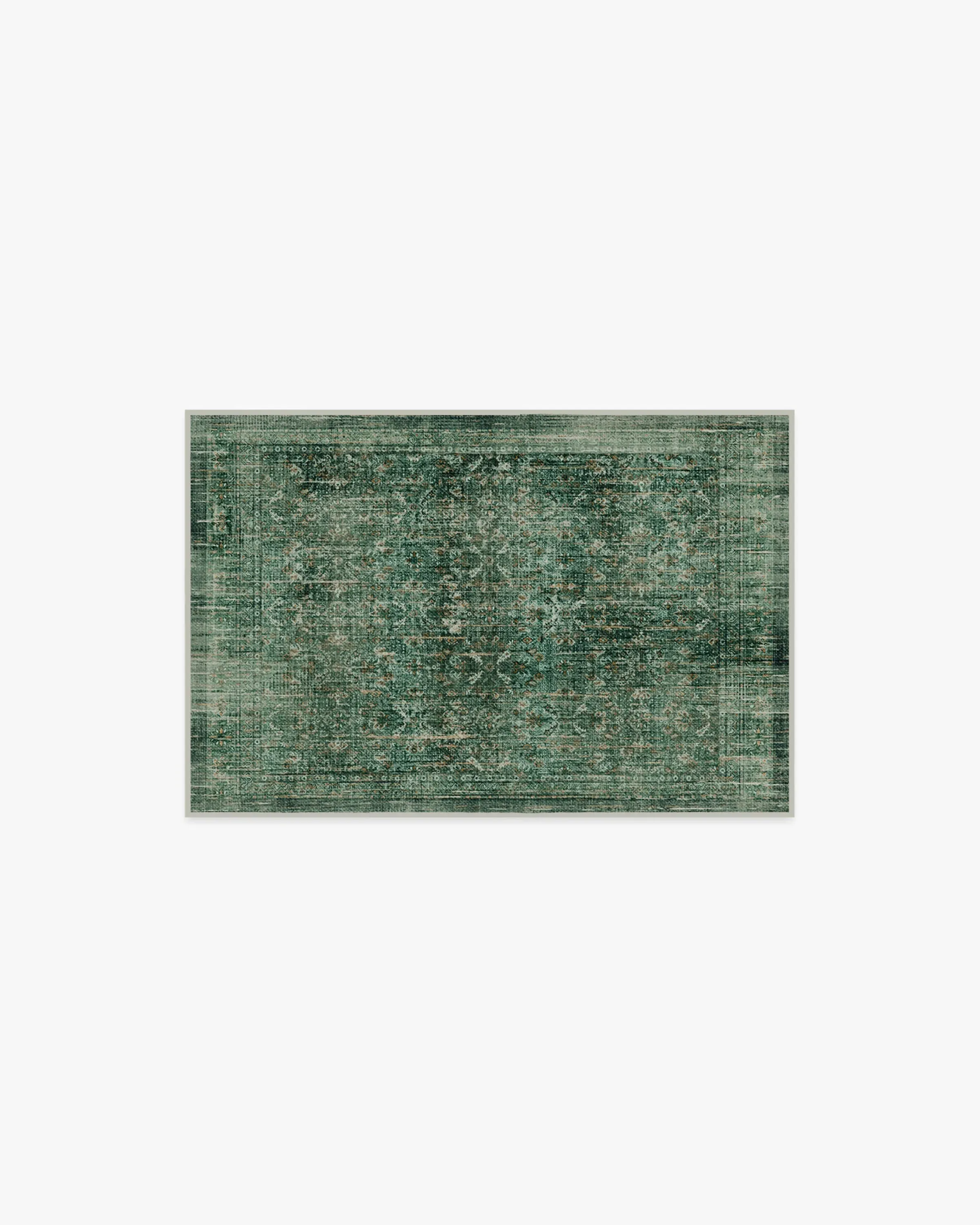 Area Rug Machine Washable - Jade Green image