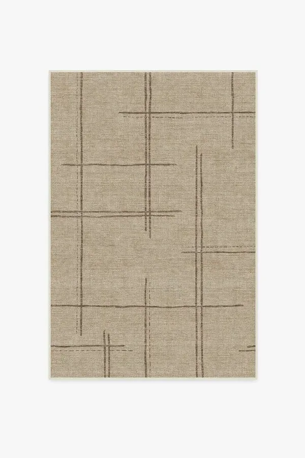 Area Rug Machine Washable - Latte Brown