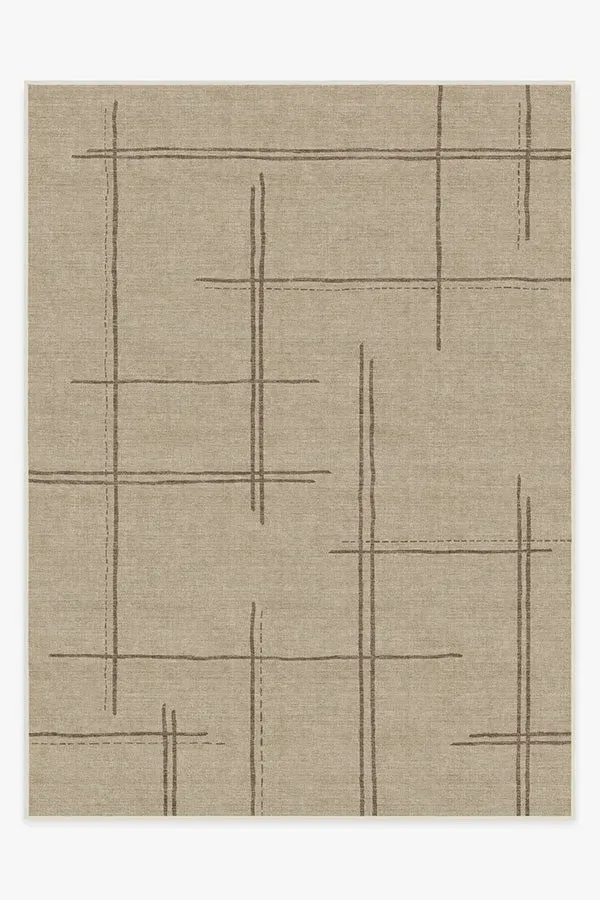 Area Rug Machine Washable - Latte Brown