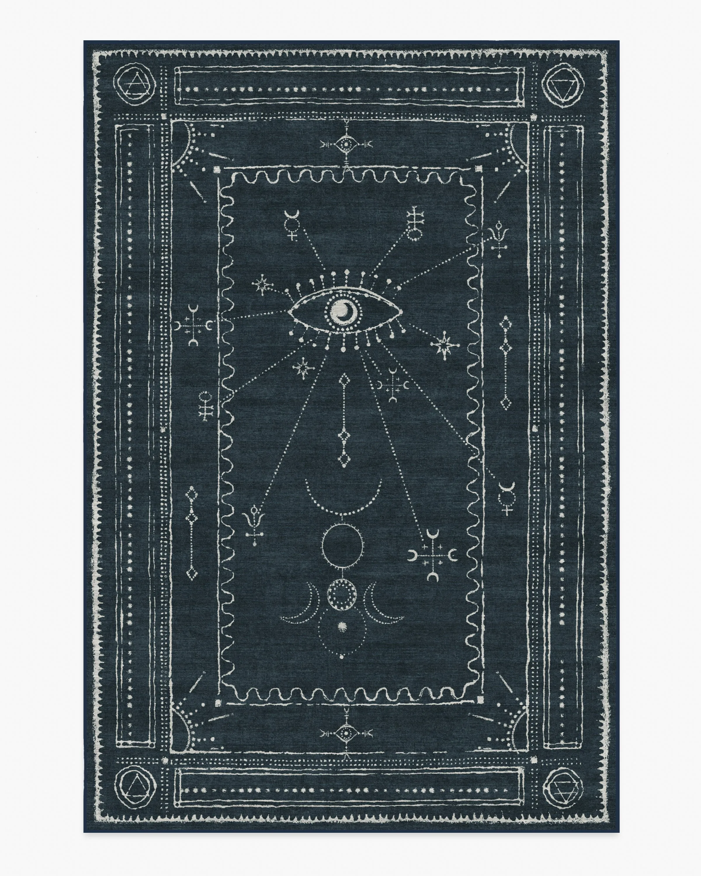 Area Rug Machine Washable - Midnight Blue