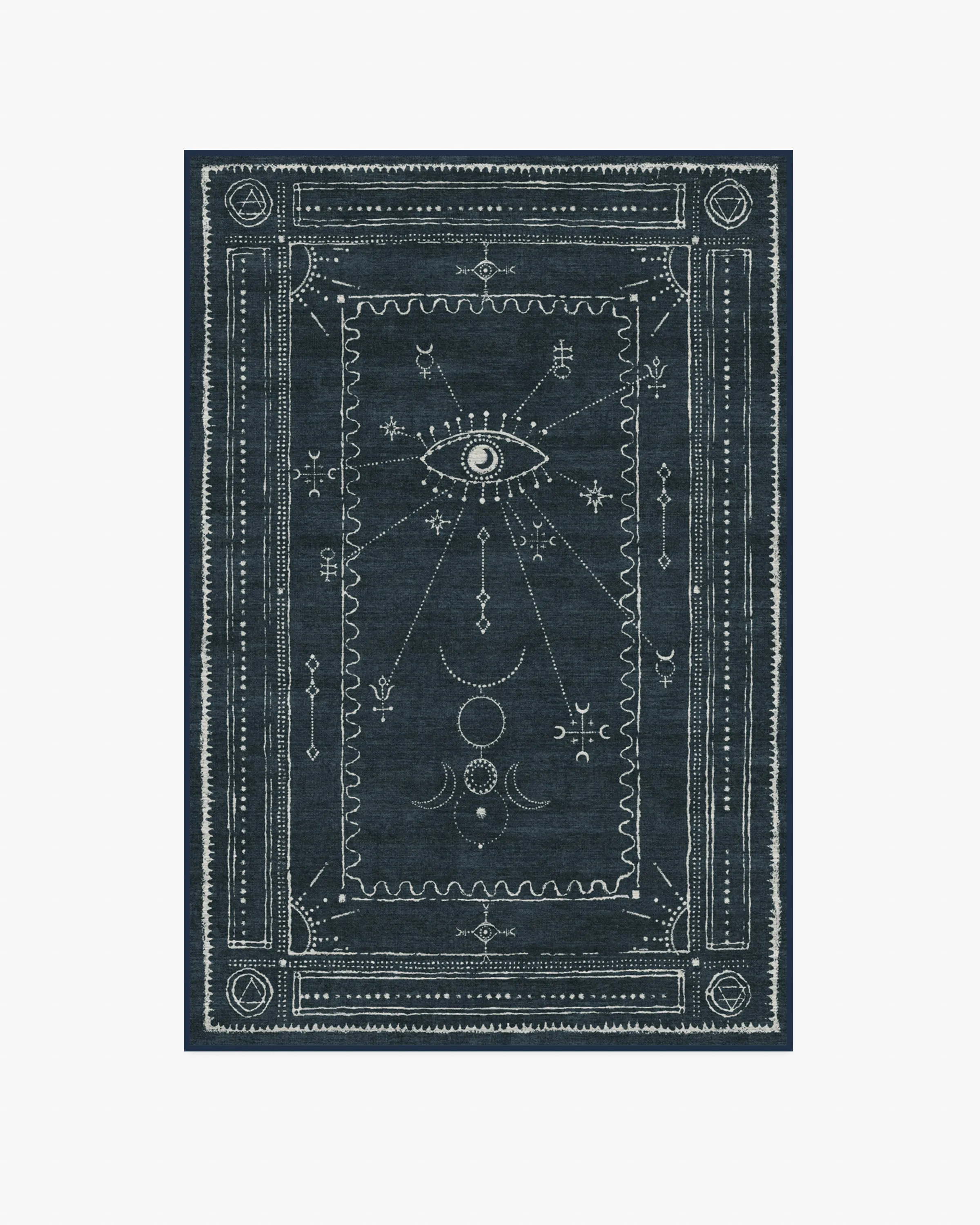 Area Rug Machine Washable - Midnight Blue