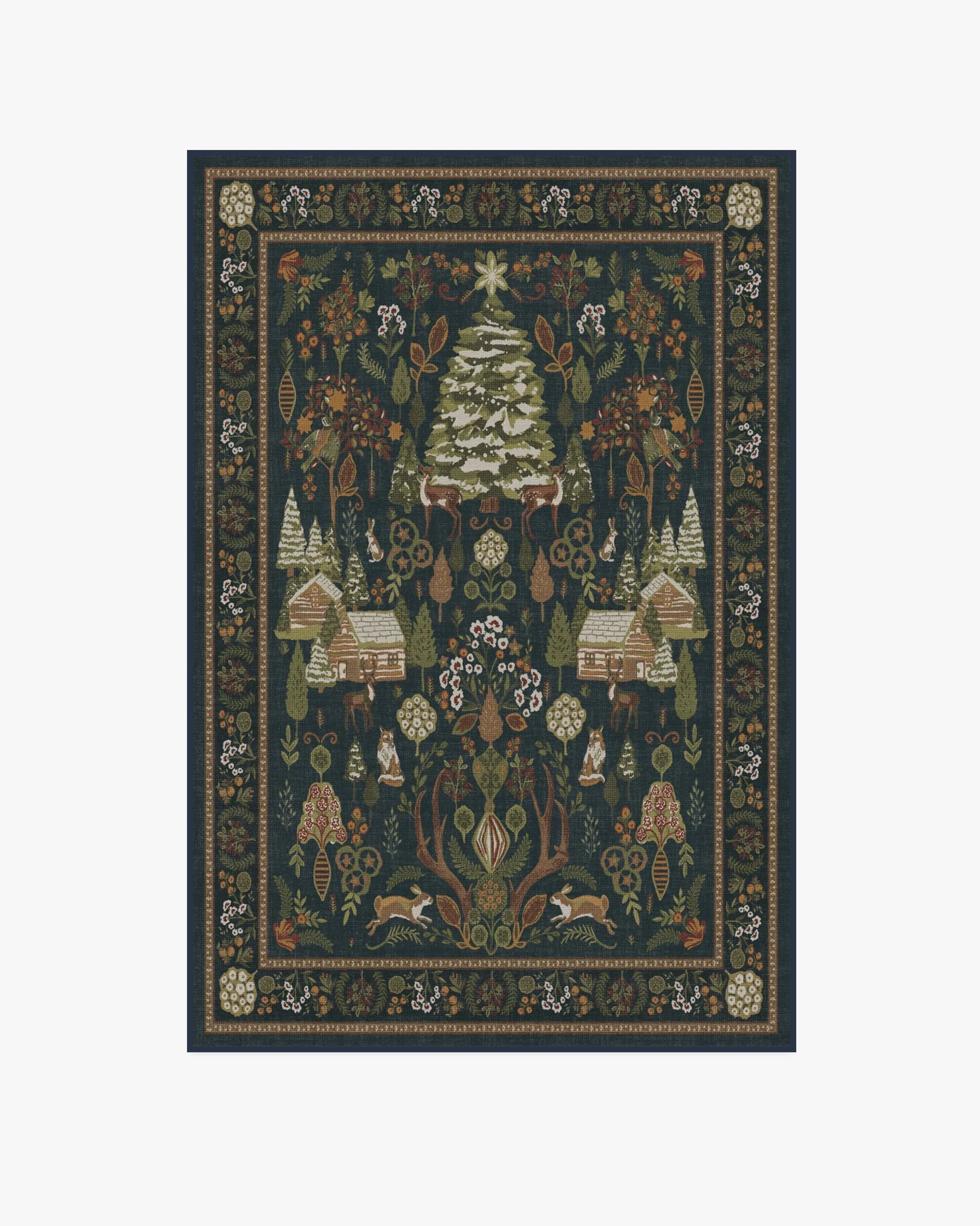 Area Rug Machine Washable - Midnight Blue