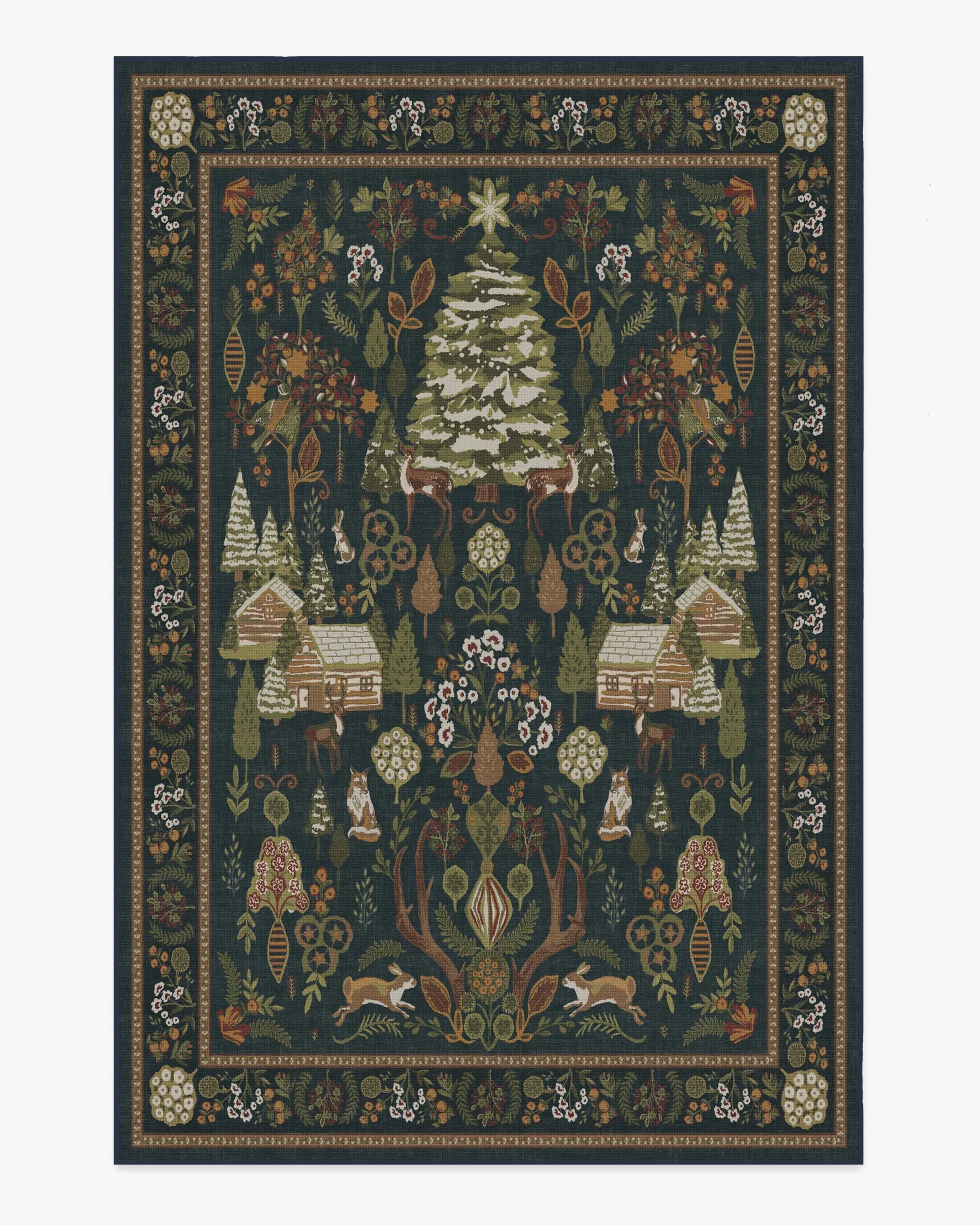 Area Rug Machine Washable - Midnight Blue