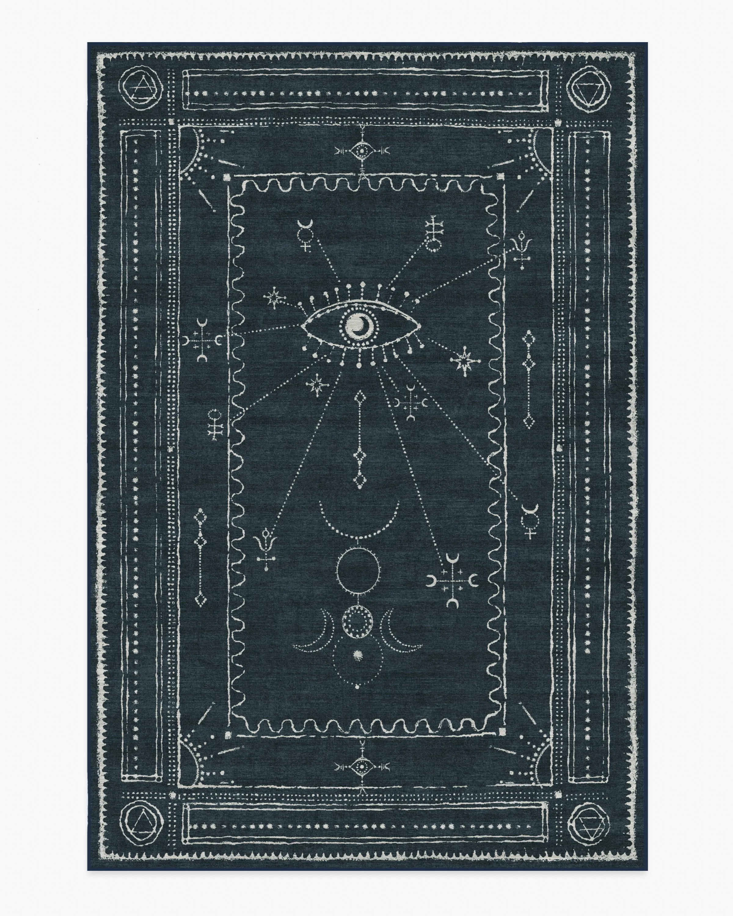 Area Rug Machine Washable - Midnight Blue
