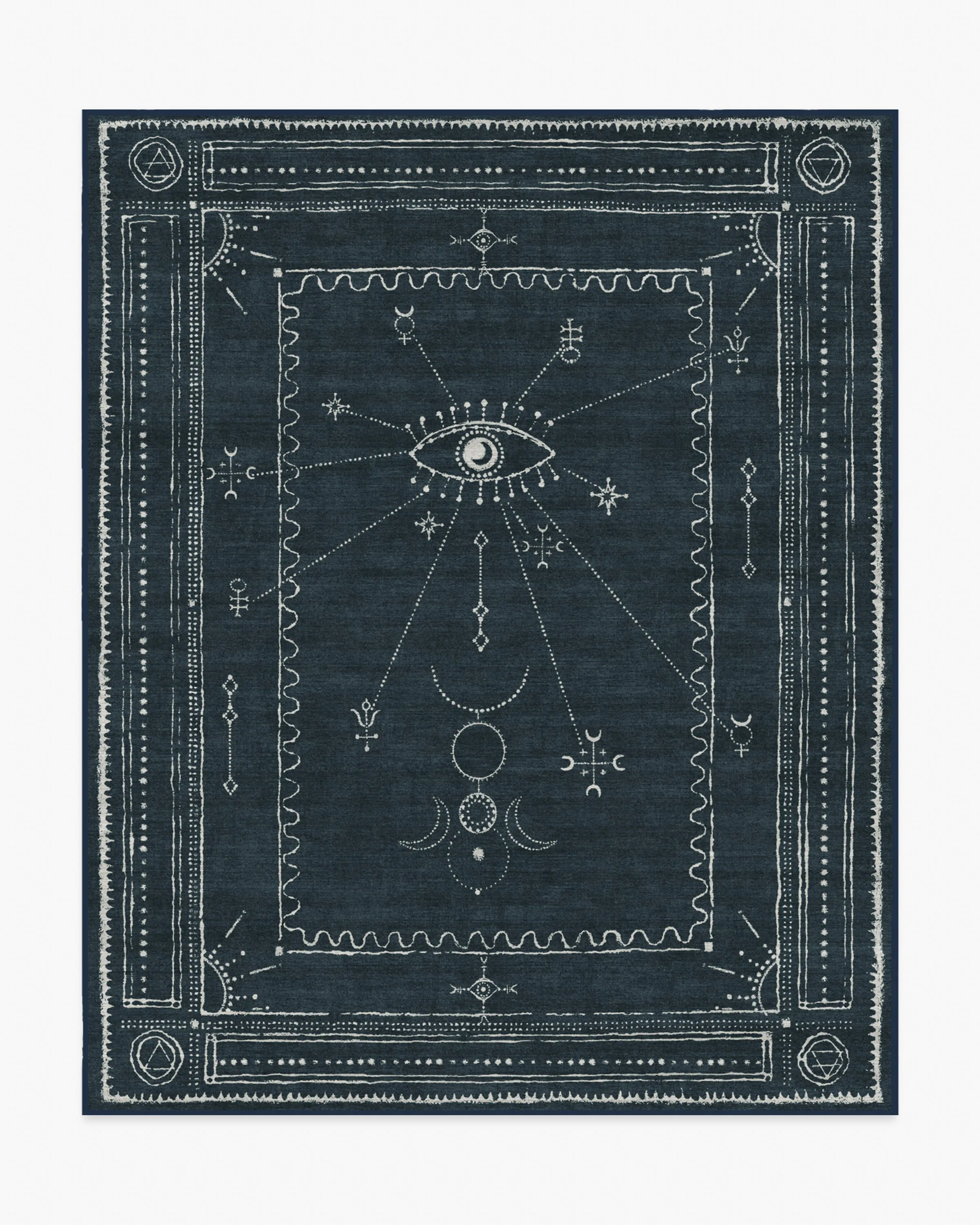 Area Rug Machine Washable - Midnight Blue