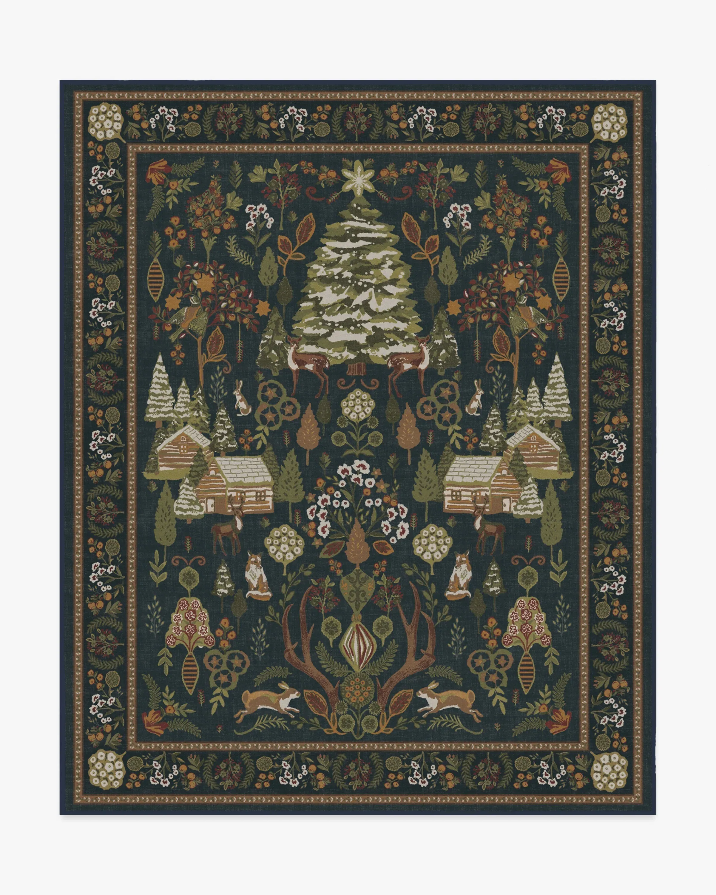 Area Rug Machine Washable - Midnight Blue