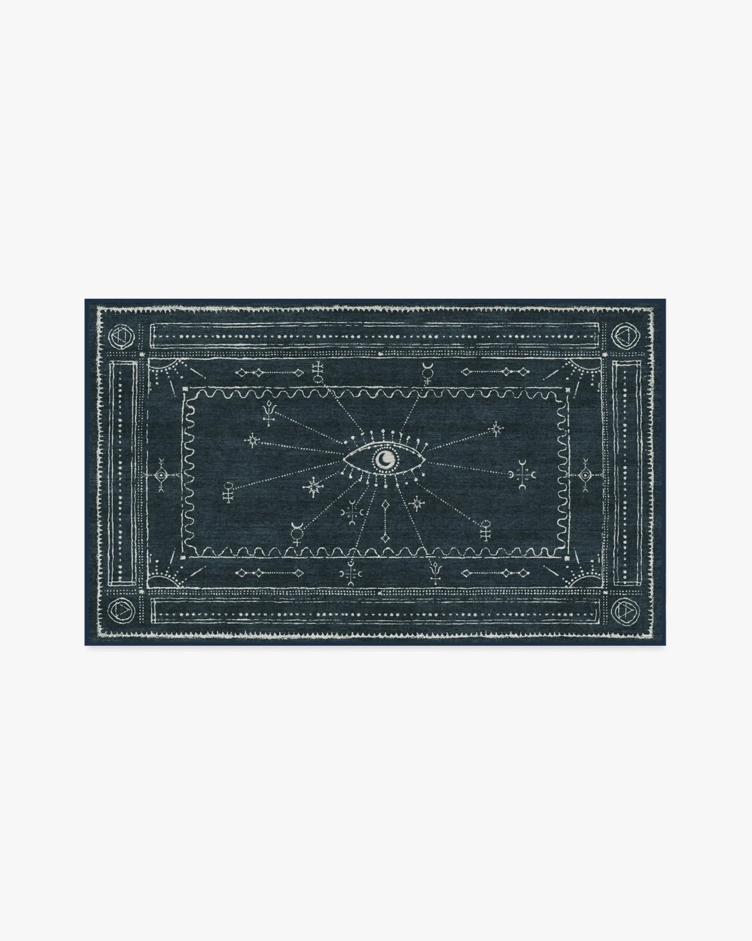 Area Rug Machine Washable - Midnight Blue
