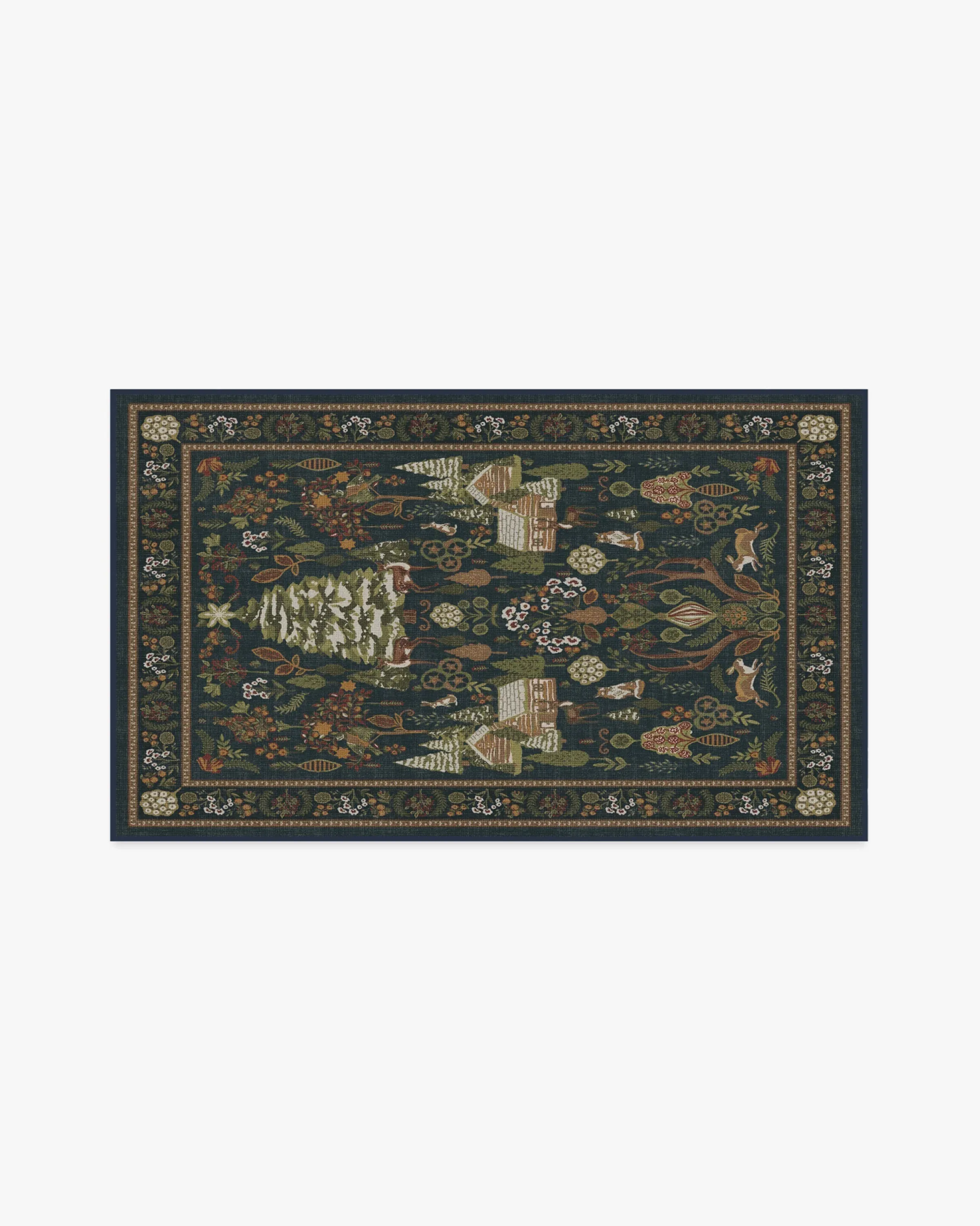 Area Rug Machine Washable - Midnight Blue